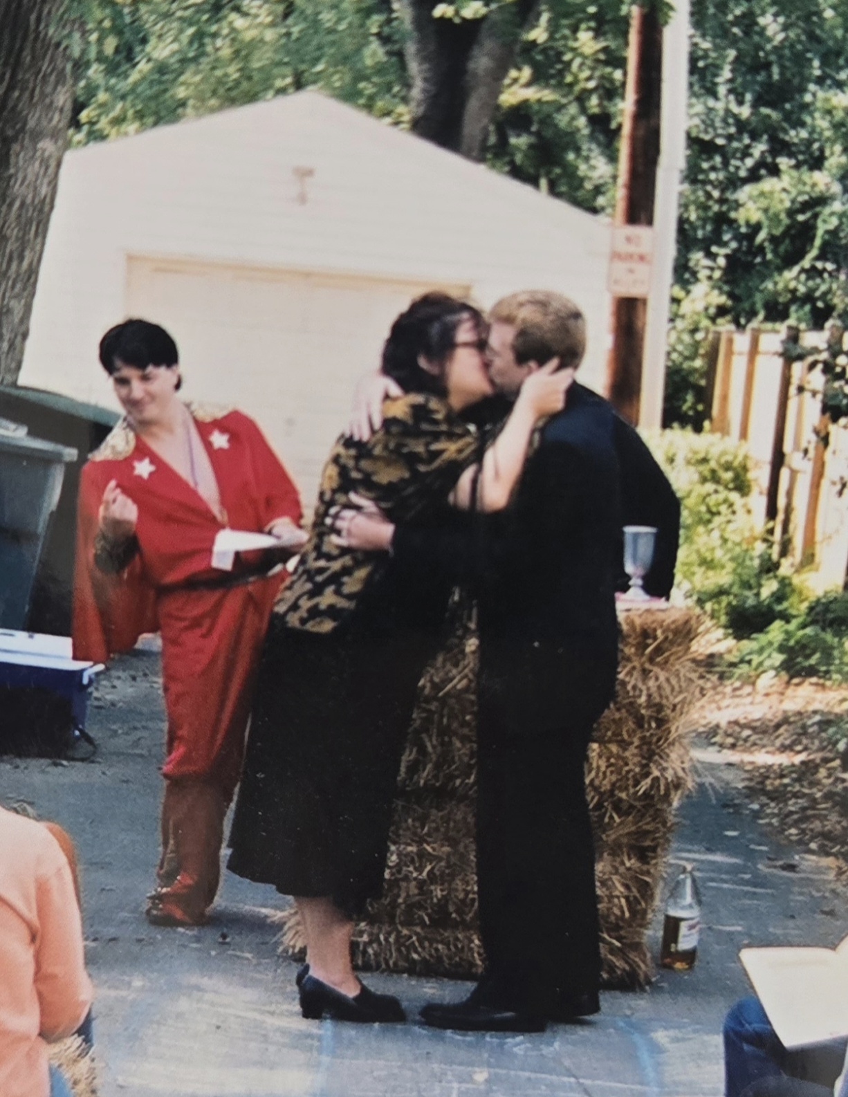 Elvis impersonator officiated their 10th anniversary vow renewal.