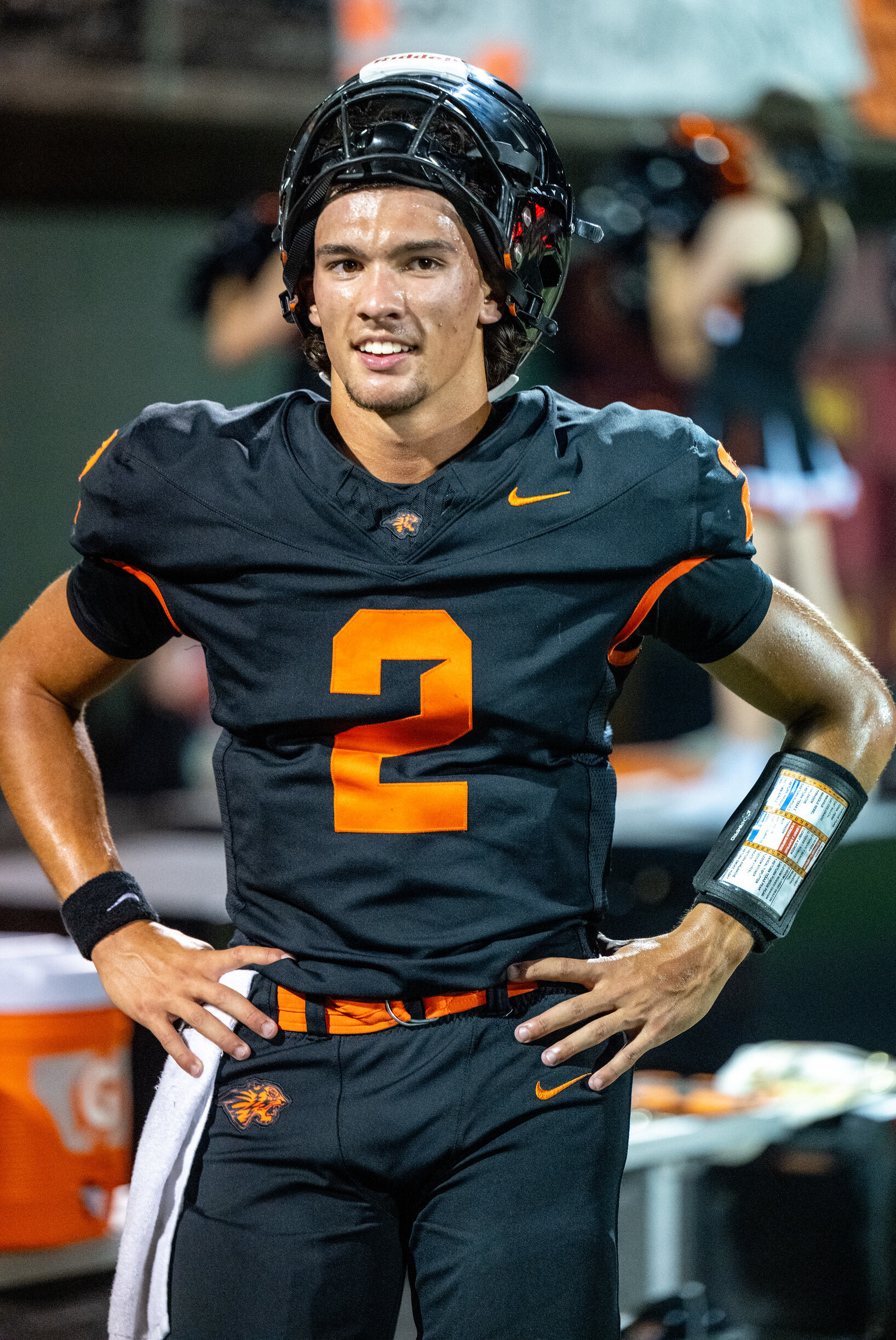 During the first football game in 2024 against Eisenhower, after throwing the go-ahead touchdown to win the game.