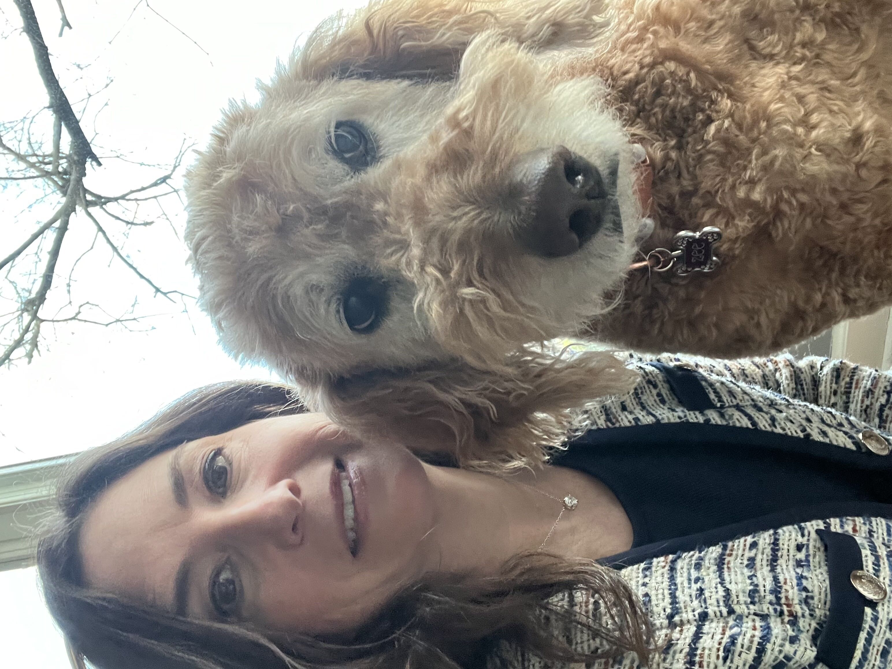 Laurie with her dog, Zee.