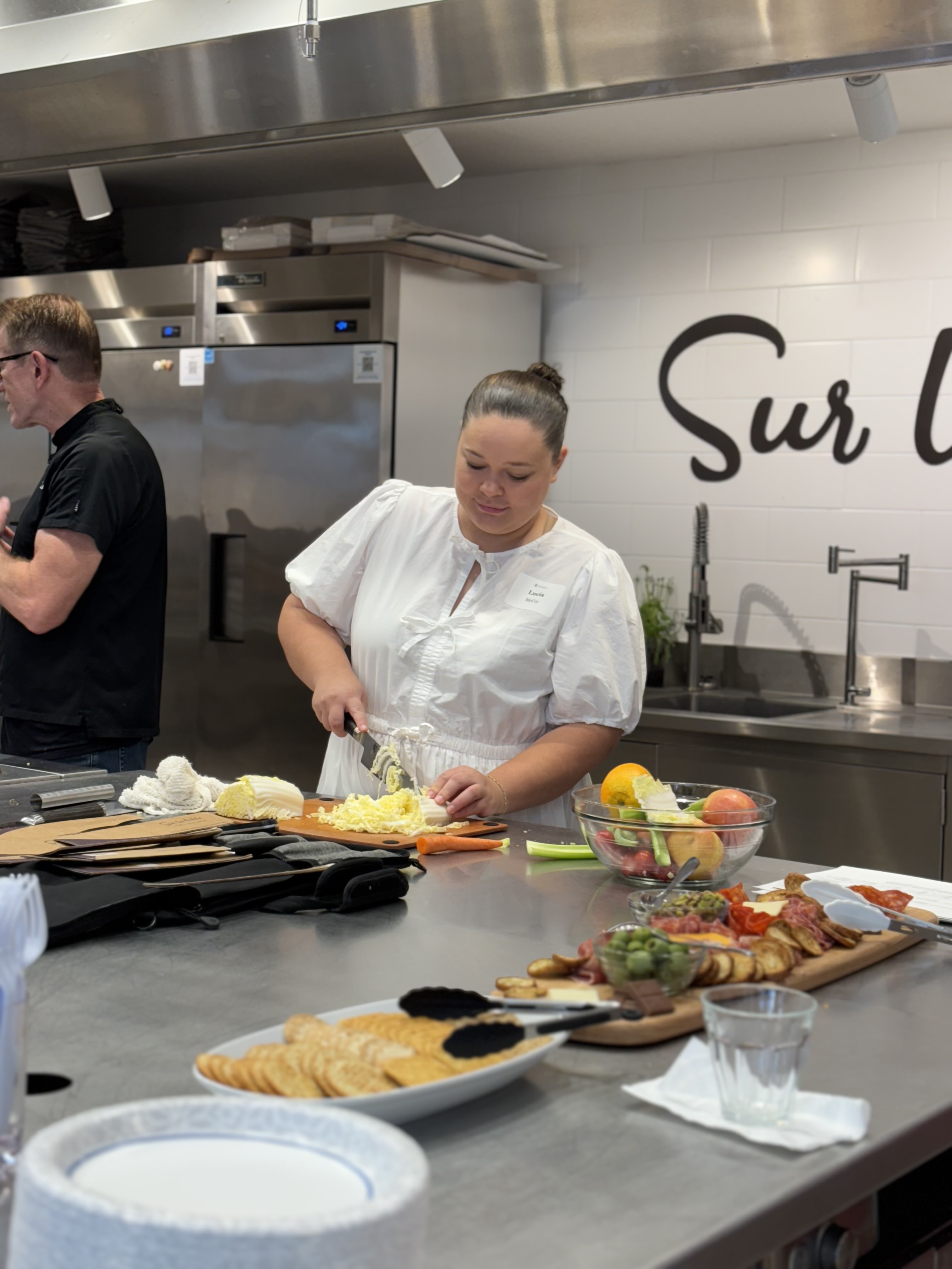 Resident Lucia McCoy learning new knife skills!