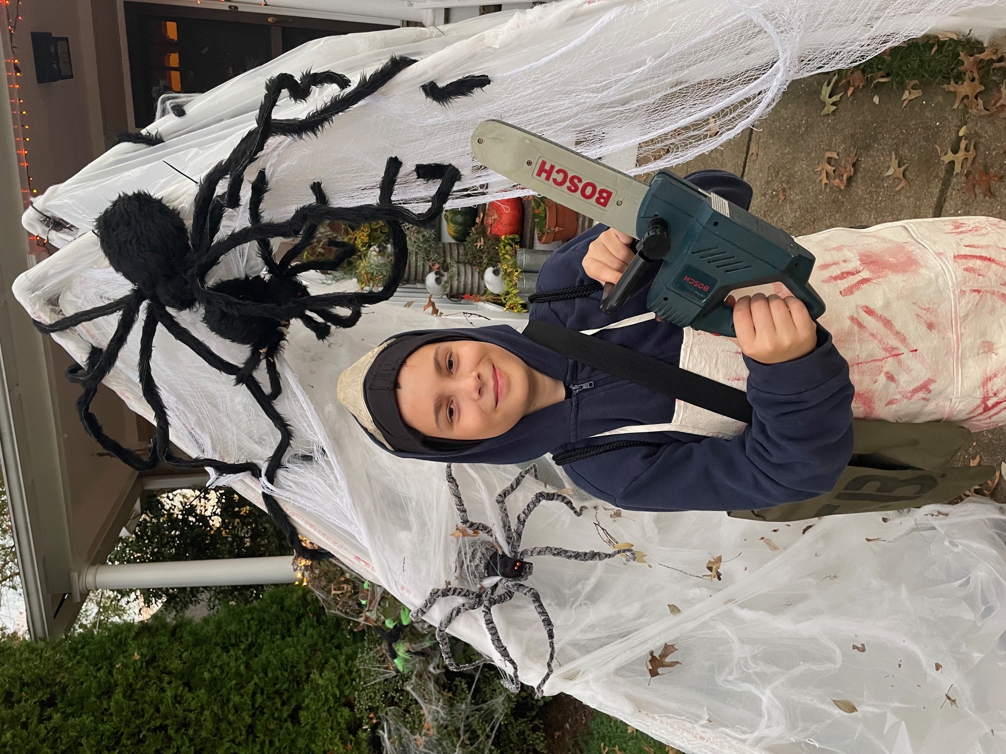 With the spider tunnel and jump scare prop at last October’s Haunt.