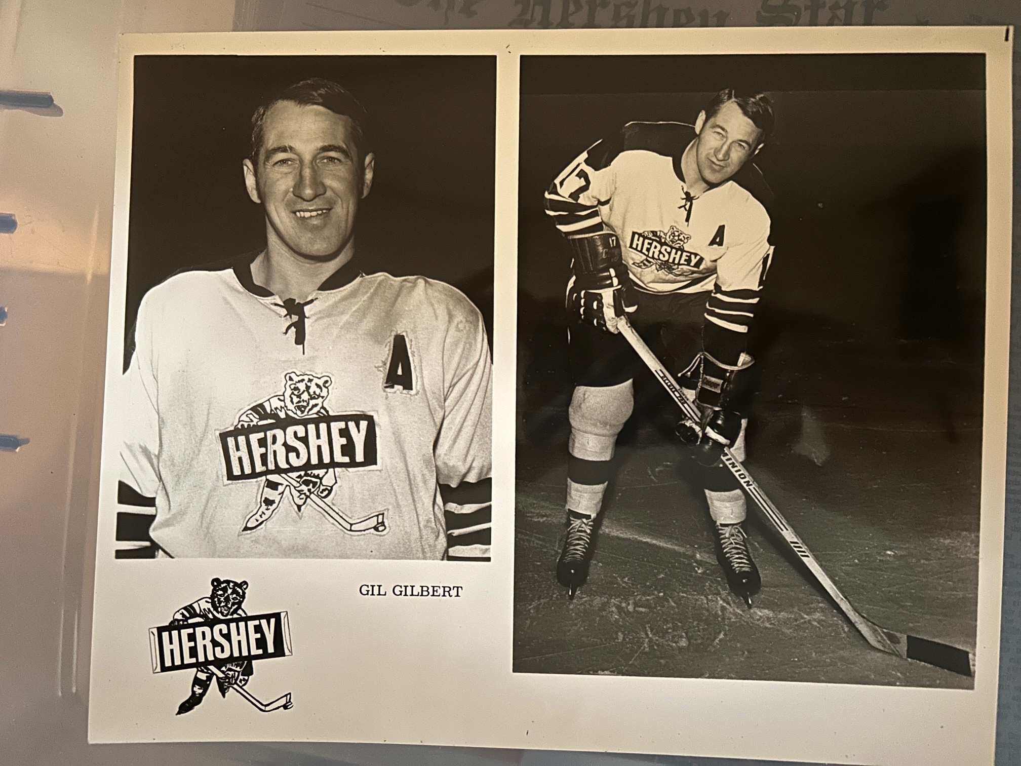 Gil Gilbert, Hershey Bears, with Dominion Hockey Stick