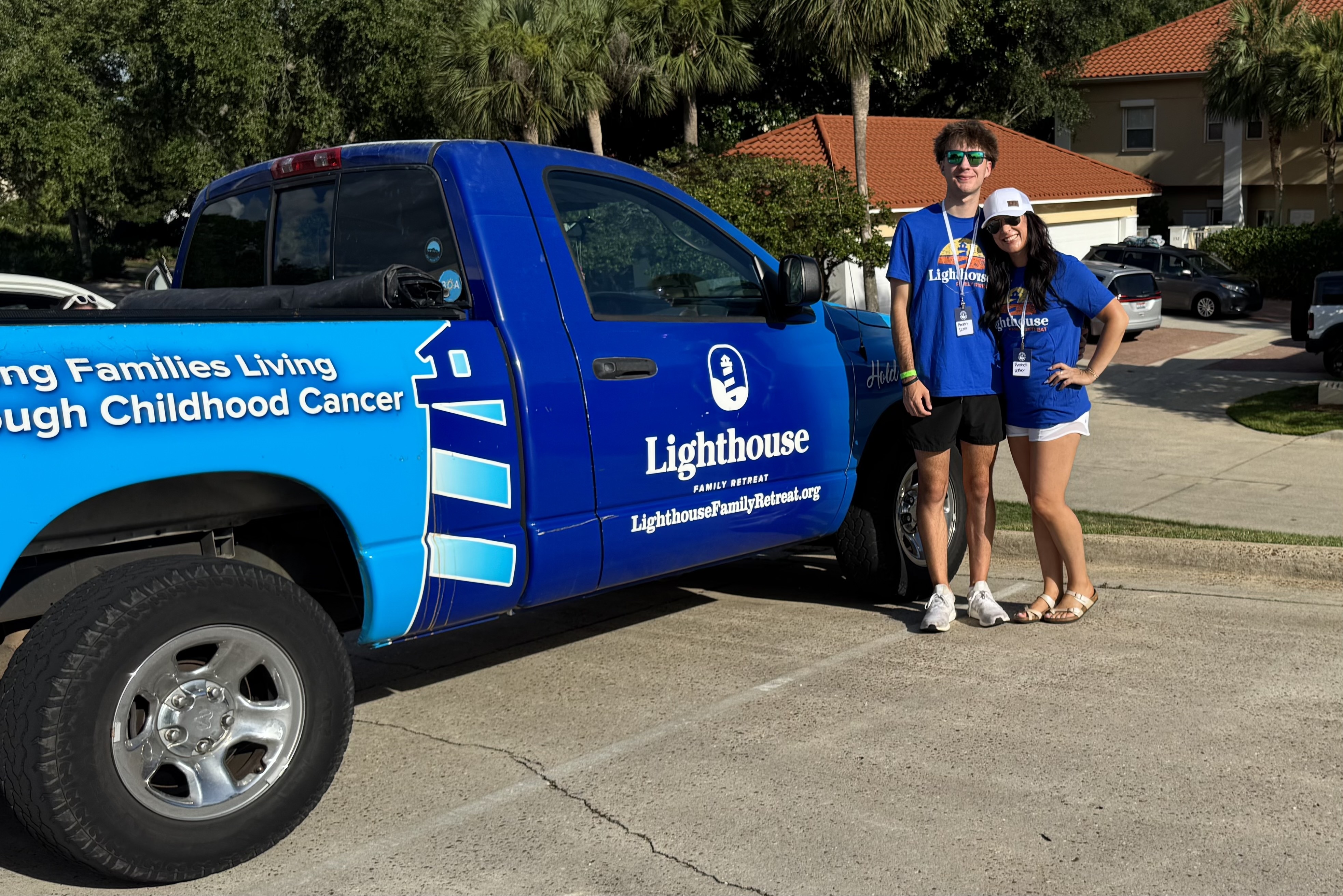 My son Kaden and l serving at Lighthouse this summer