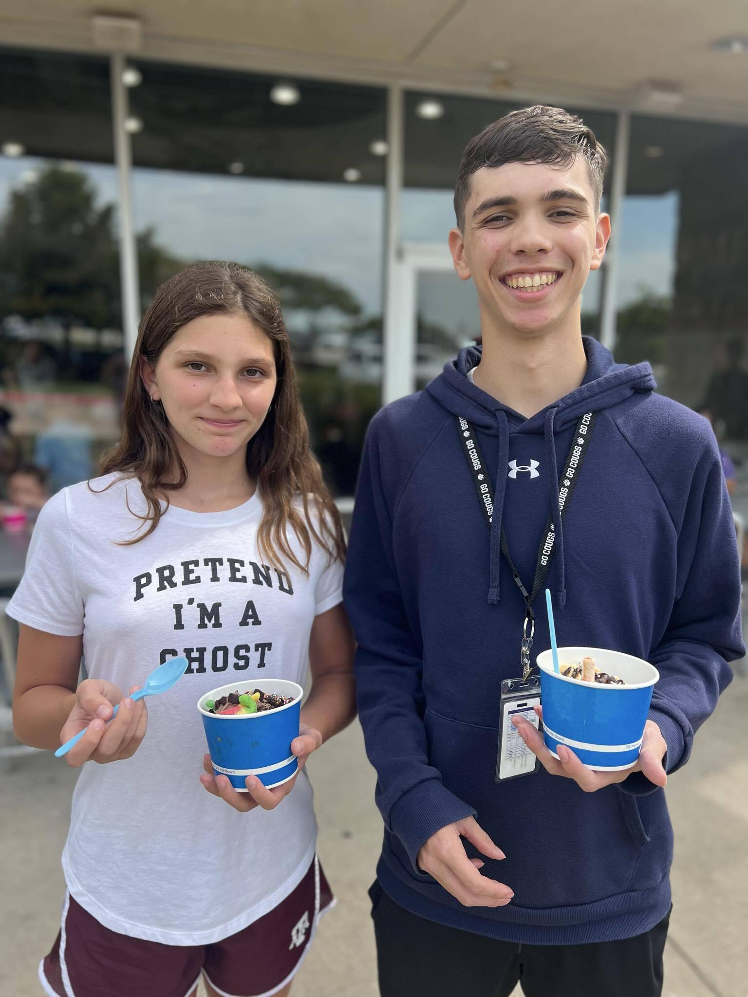 Enjoying back to school ice cream.  Photo courtesy by Sara Emslie Sultz