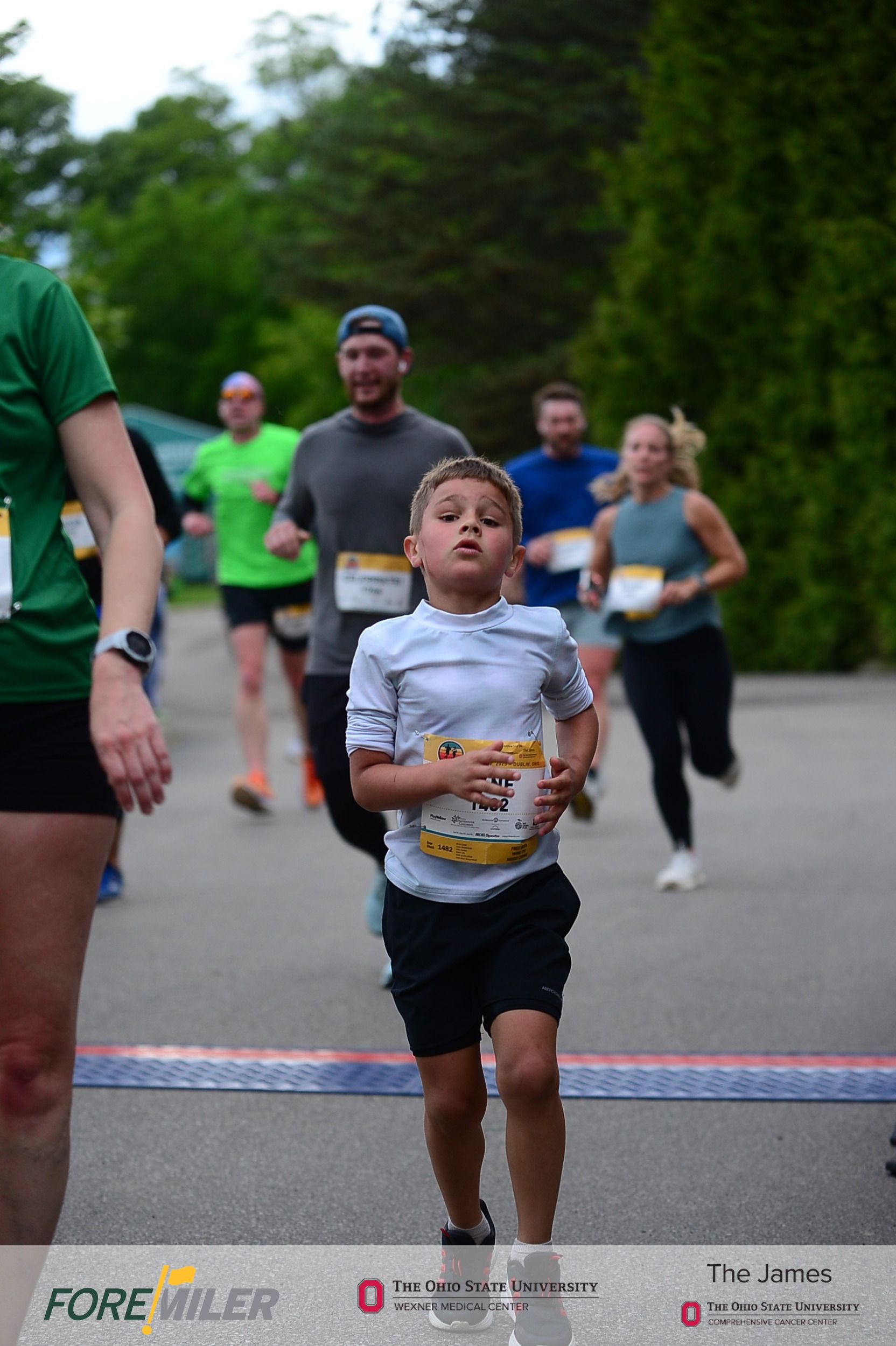 Lane finishing his 1st ForeMiler this past May.