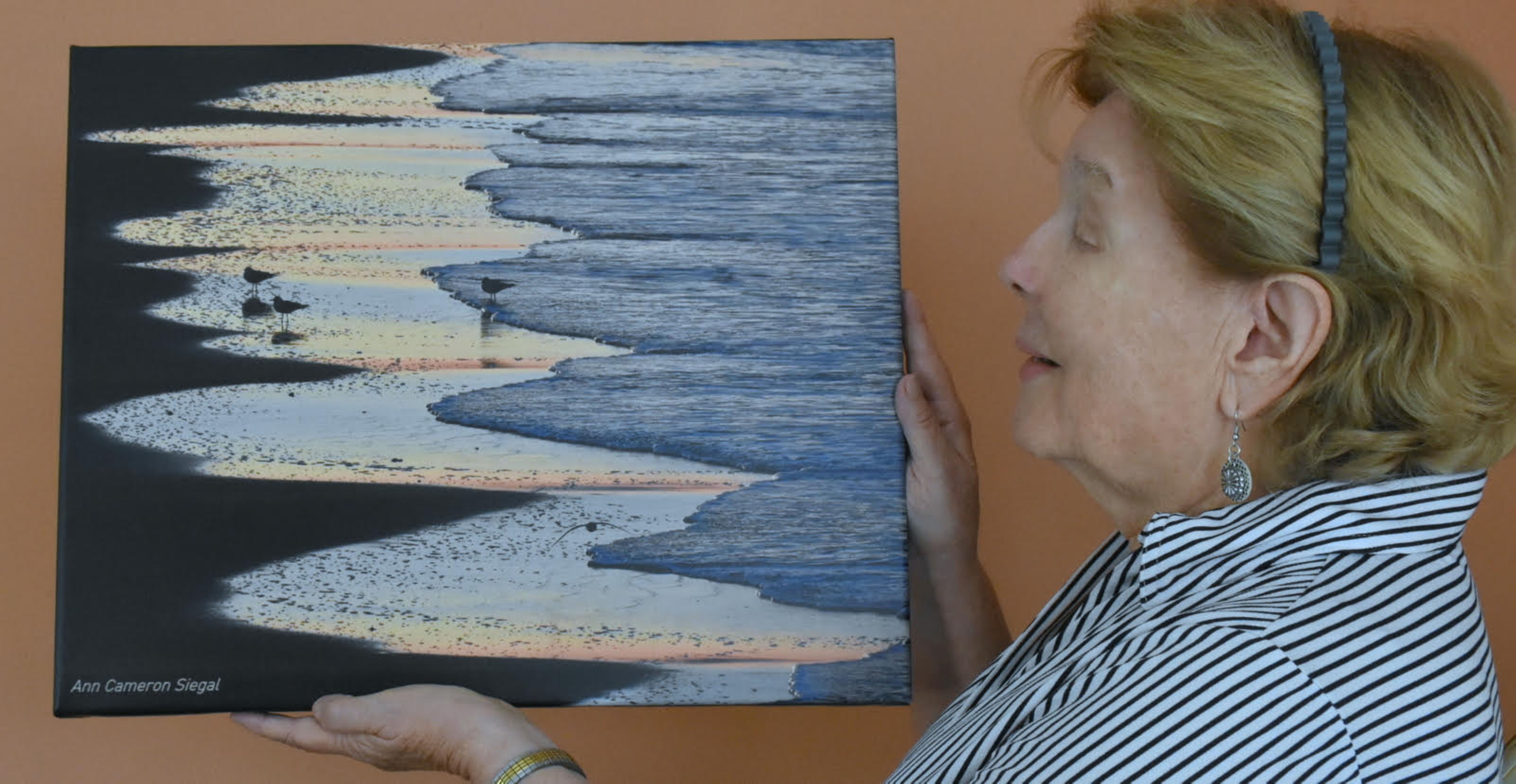 Gentle Waves: A North Carolina beach just before sunrise.  The light reflecting off clouds kissed the waves, but didn't light the sand.