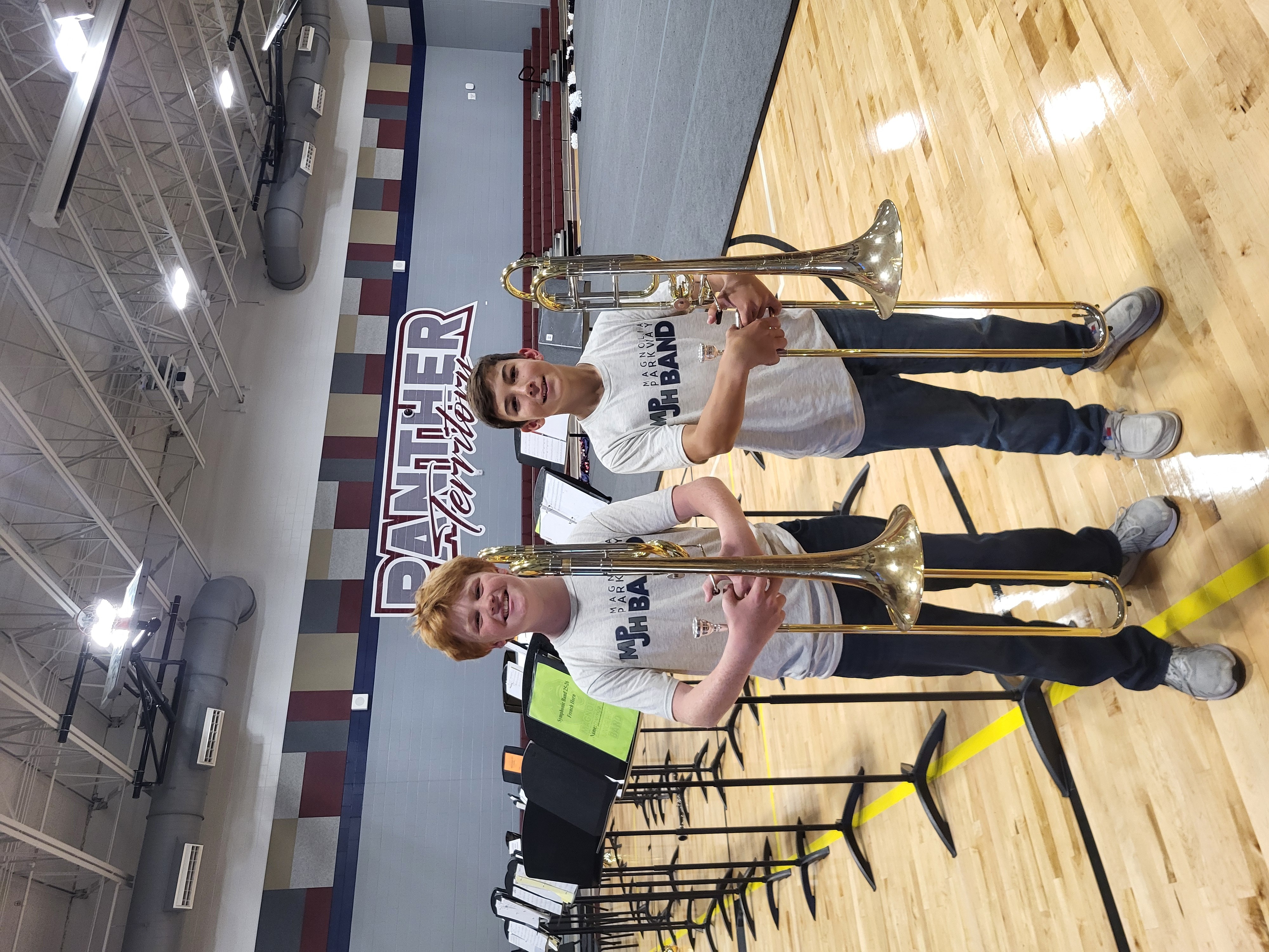 Huntley with his bandmate, Paxton Bates