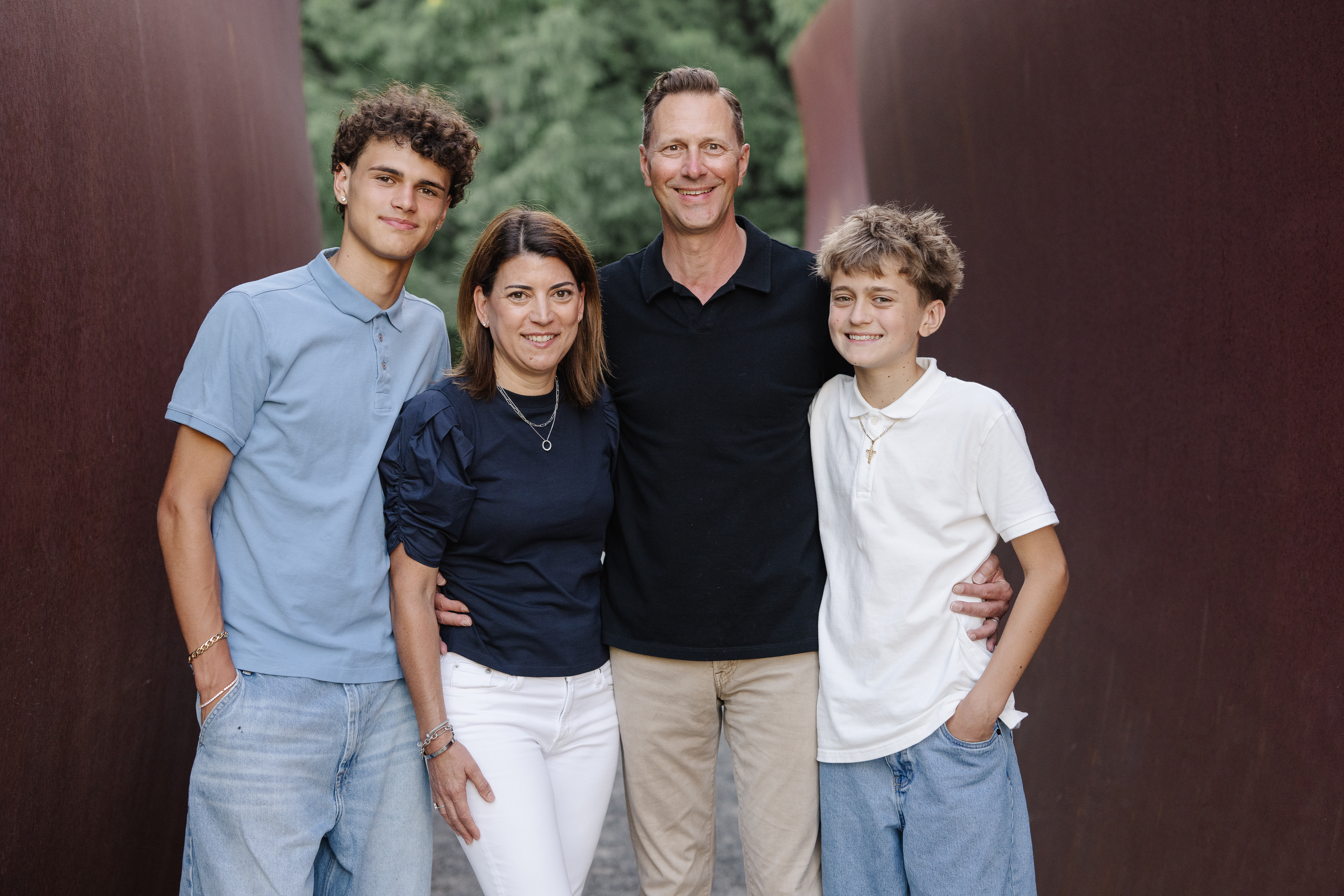 John with his family