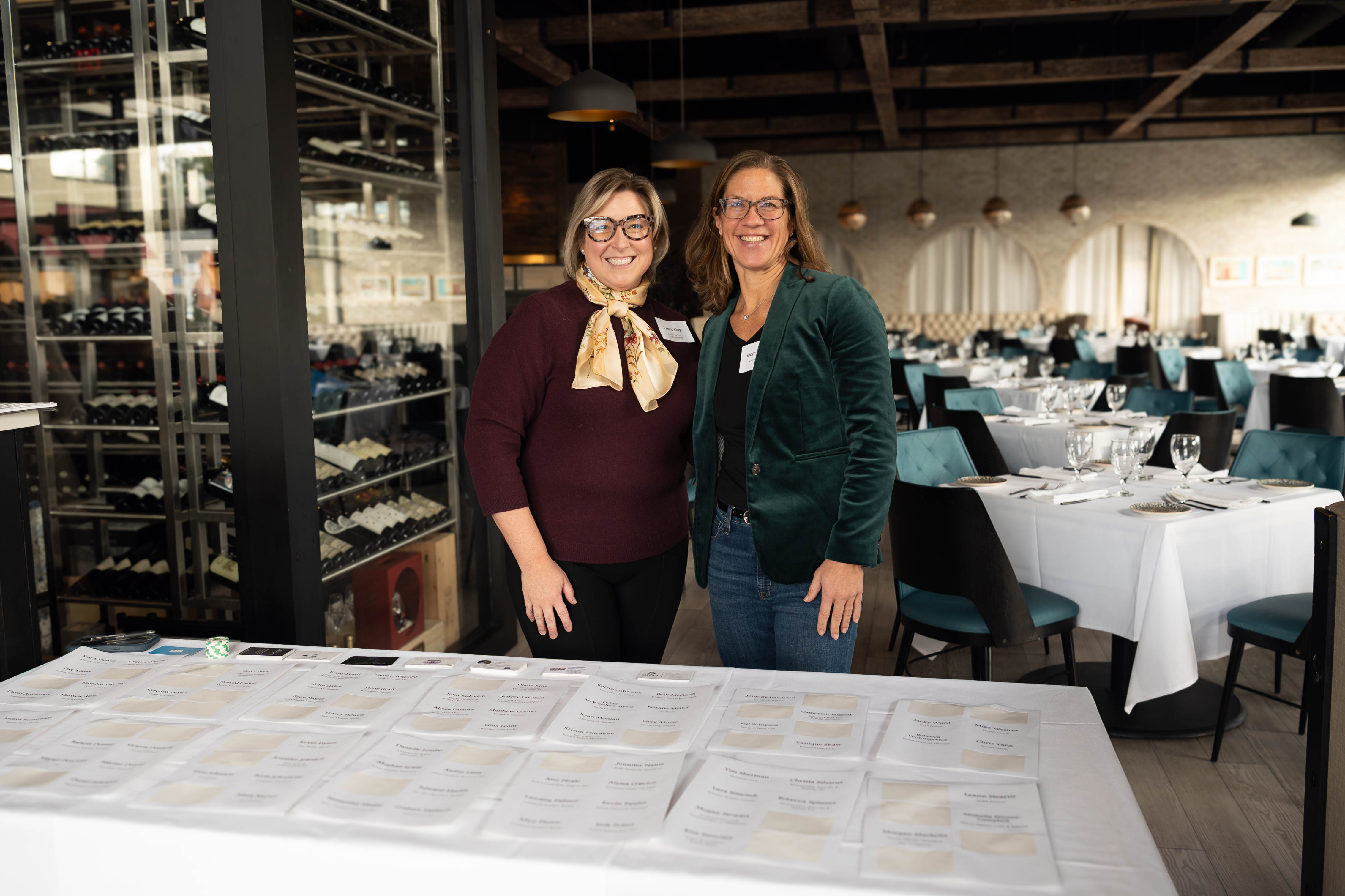 Laura Hay and Alicyn Kehoe welcomed guests to the second annual N2Gives luncheon.