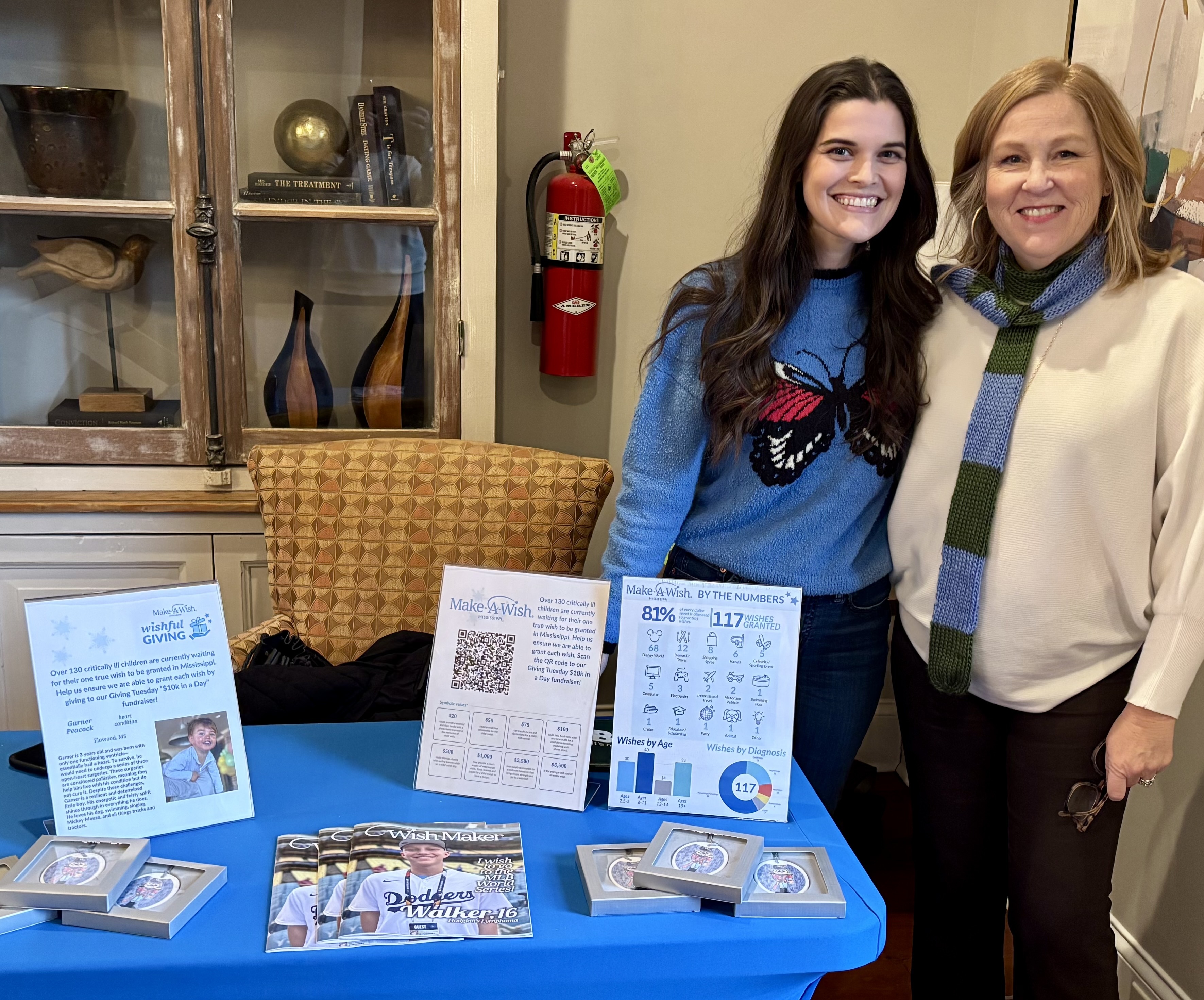 Tay Morgan with Make a Wish representative