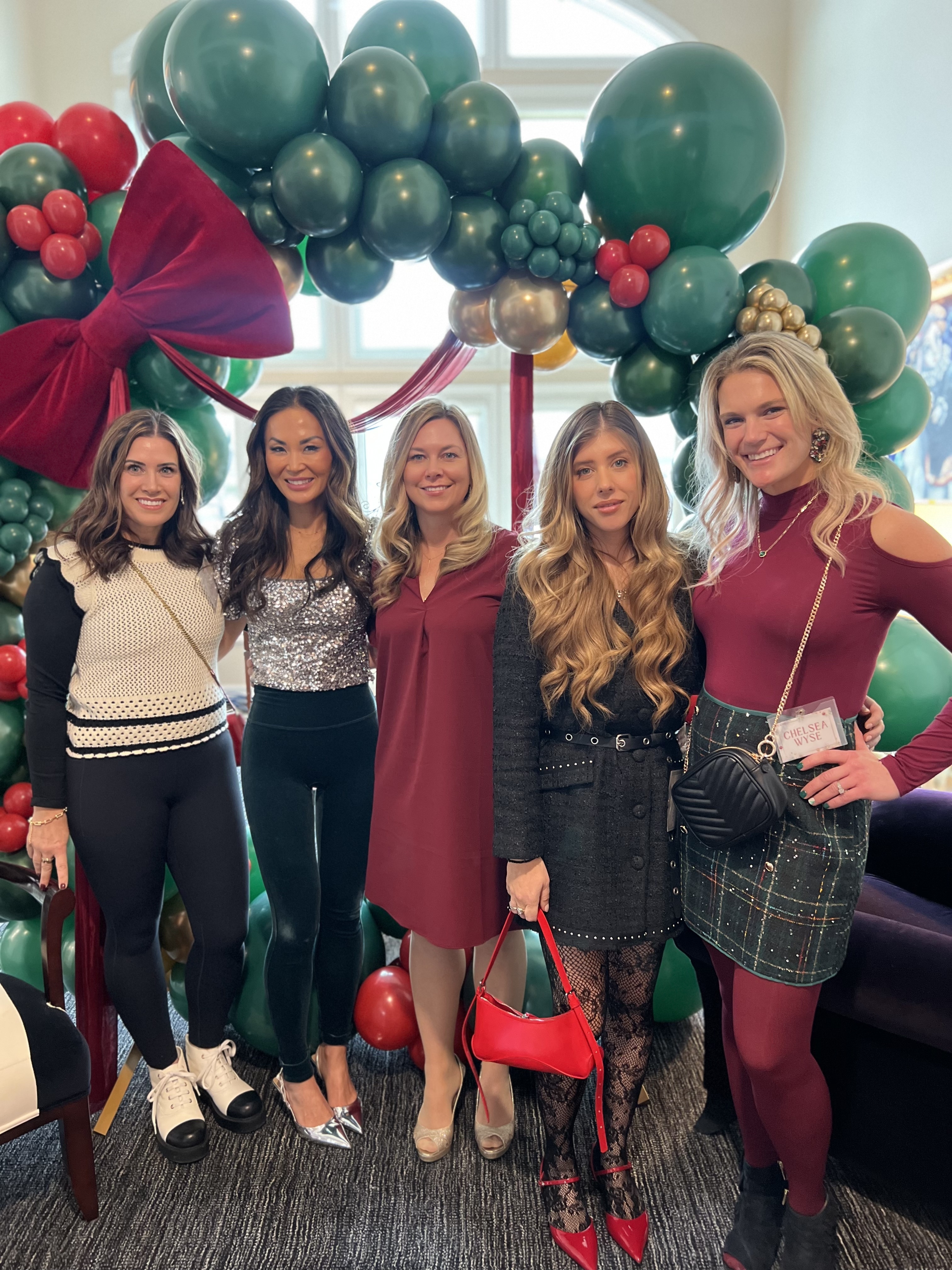 Dressed to shine at the Hidden Lake Holiday Cookie Exchange.