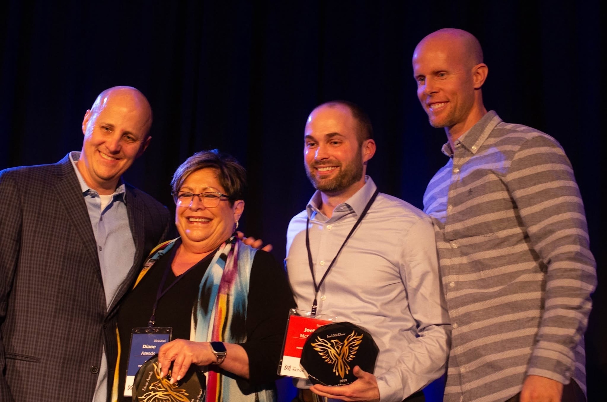 Receiving an award from N2, the publishing company.