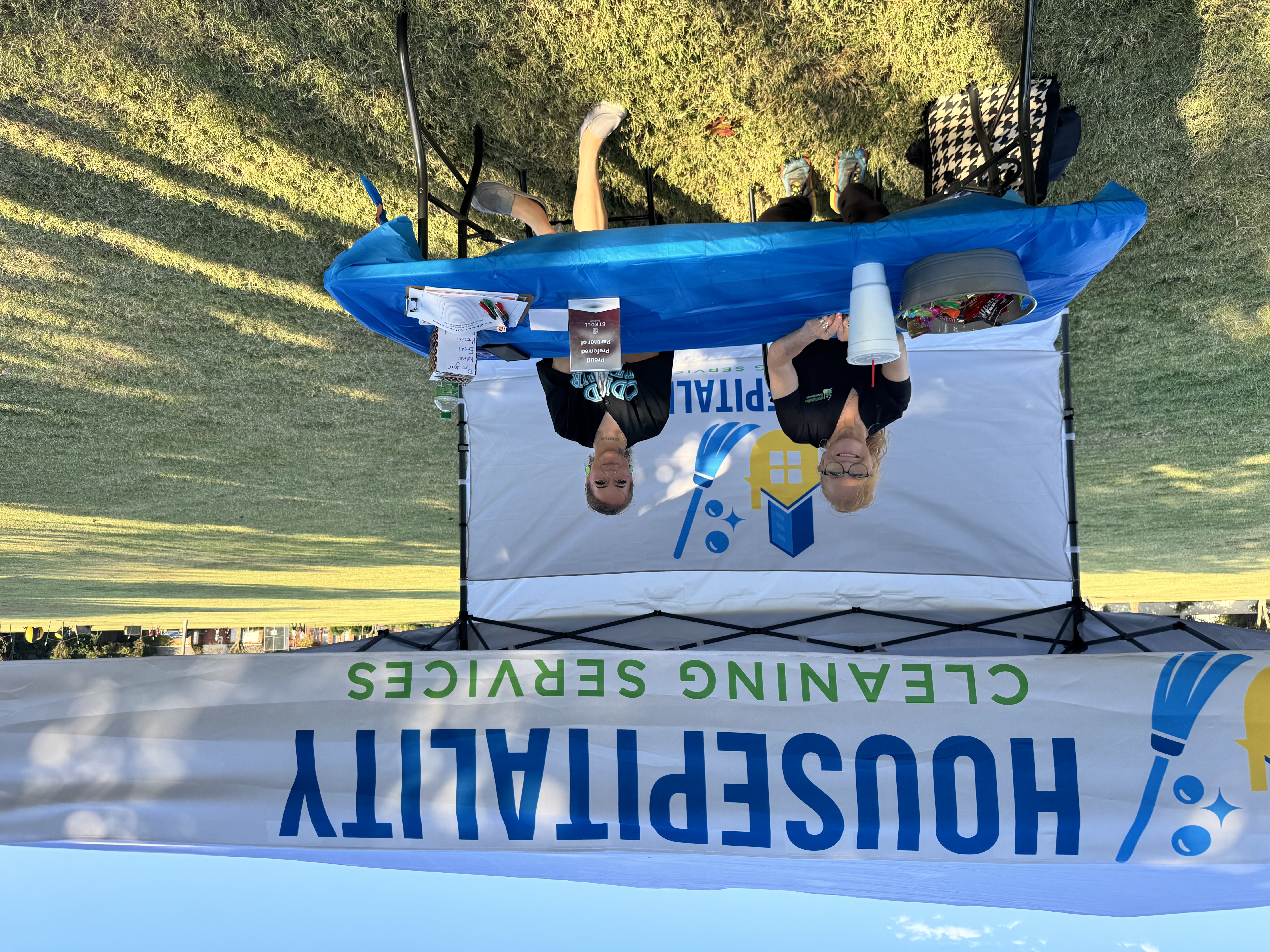 Brandie Hill, owner of HOUSEpitality Cleaning Services, with team member Anne at the Brookhaven Fall Festival—supporting the community they love.