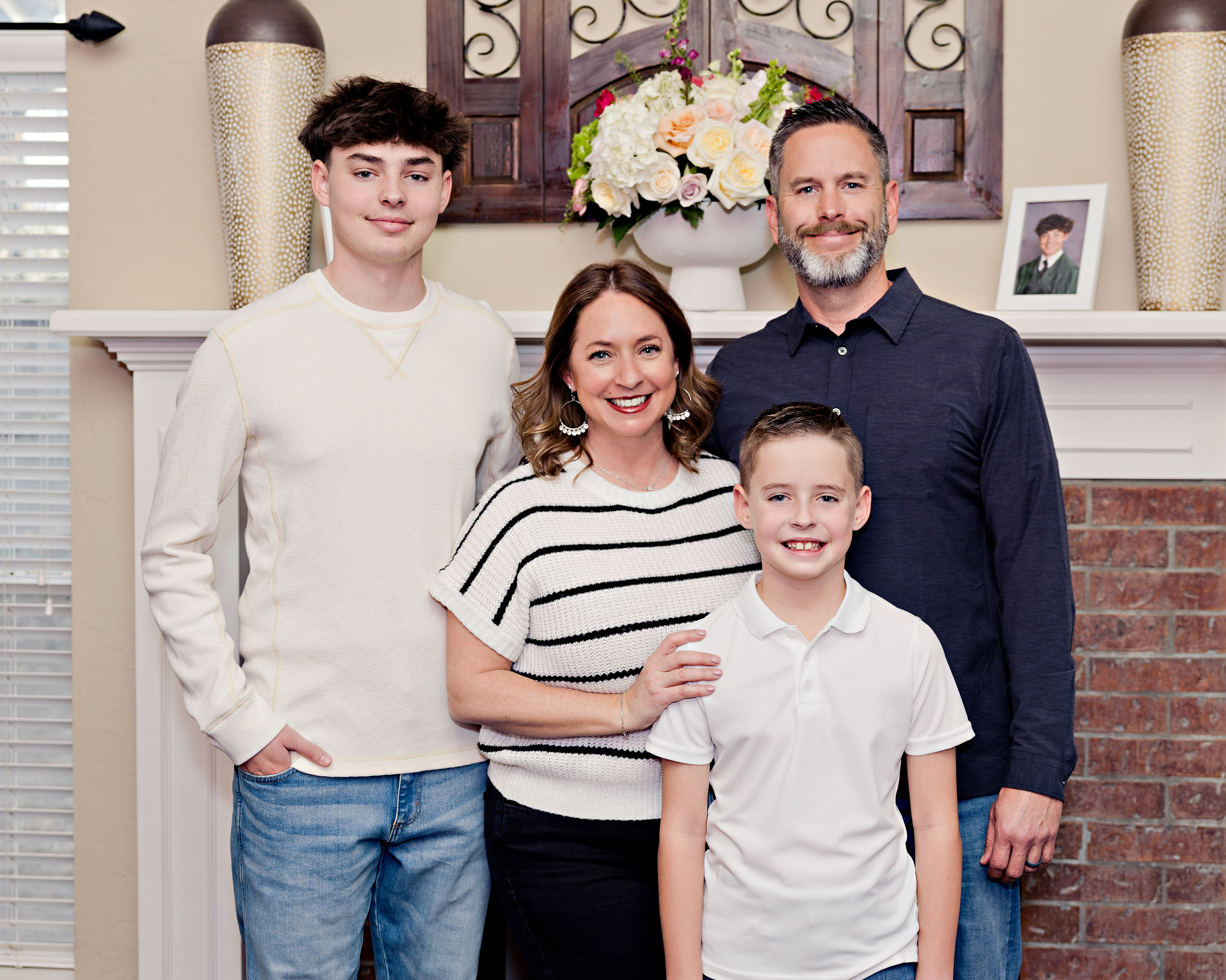 Carrie with her family—the heart behind the business and her biggest source of support.