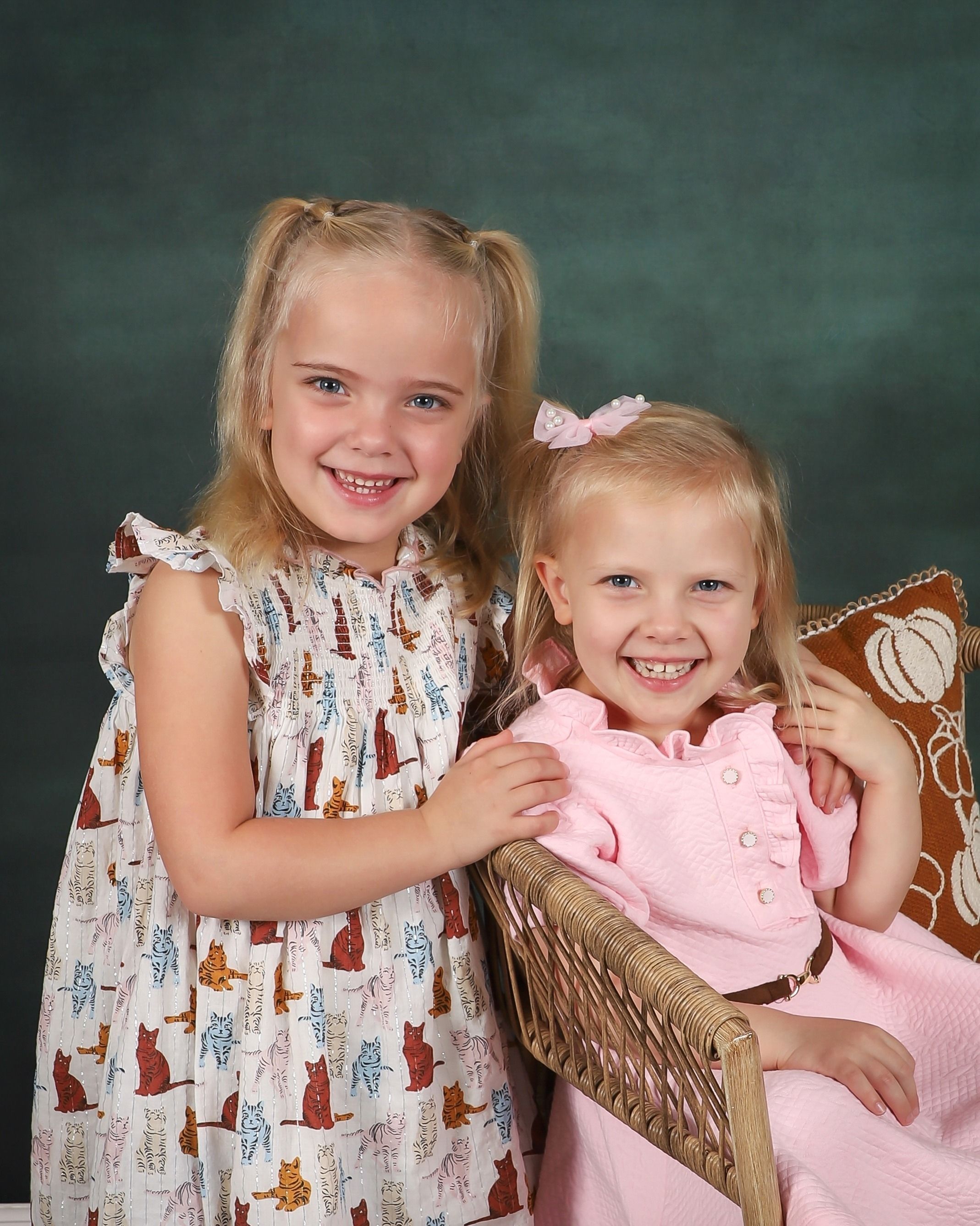 Genevieve and her little sister Clara