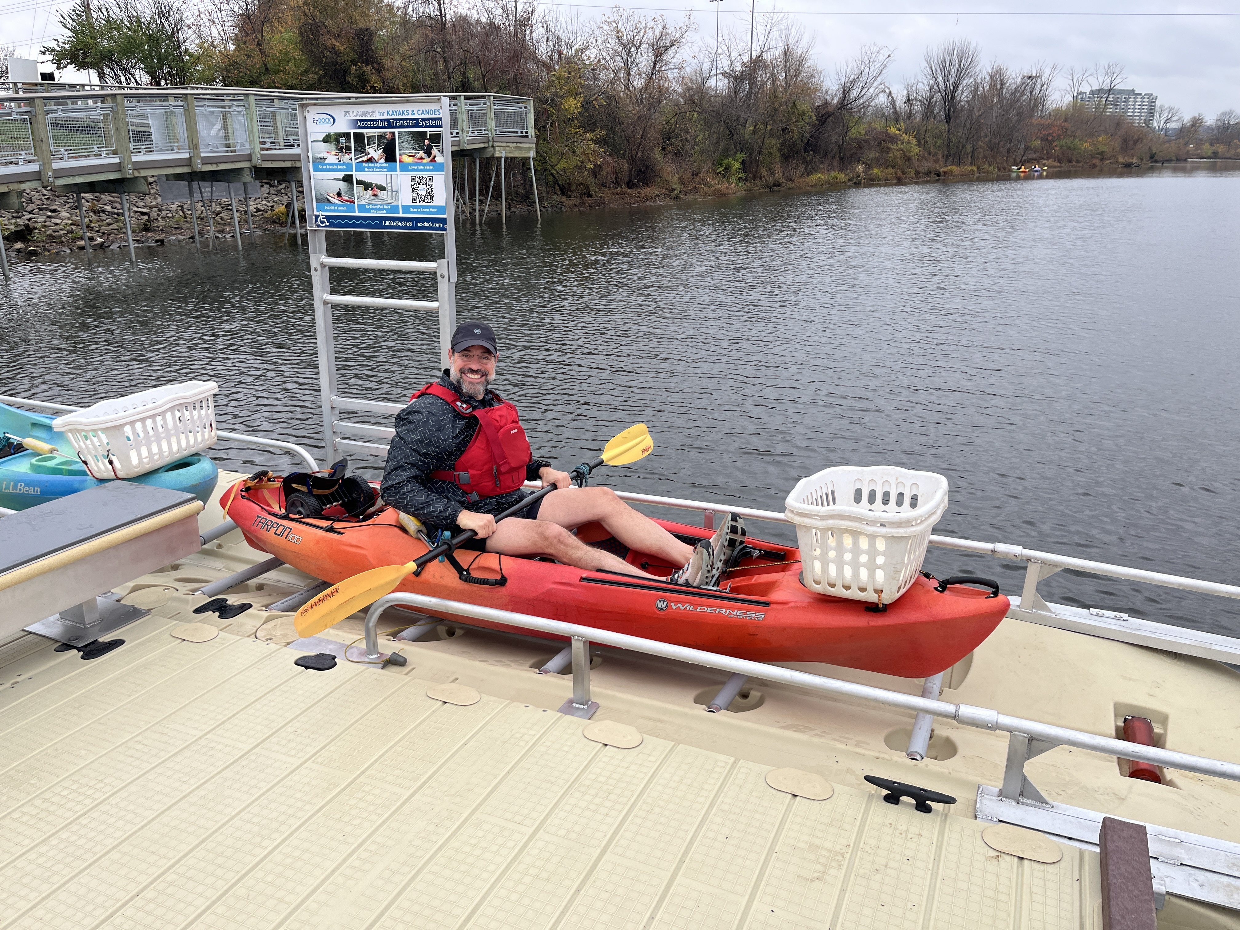 Antonio Landivar preparing to go exploring.