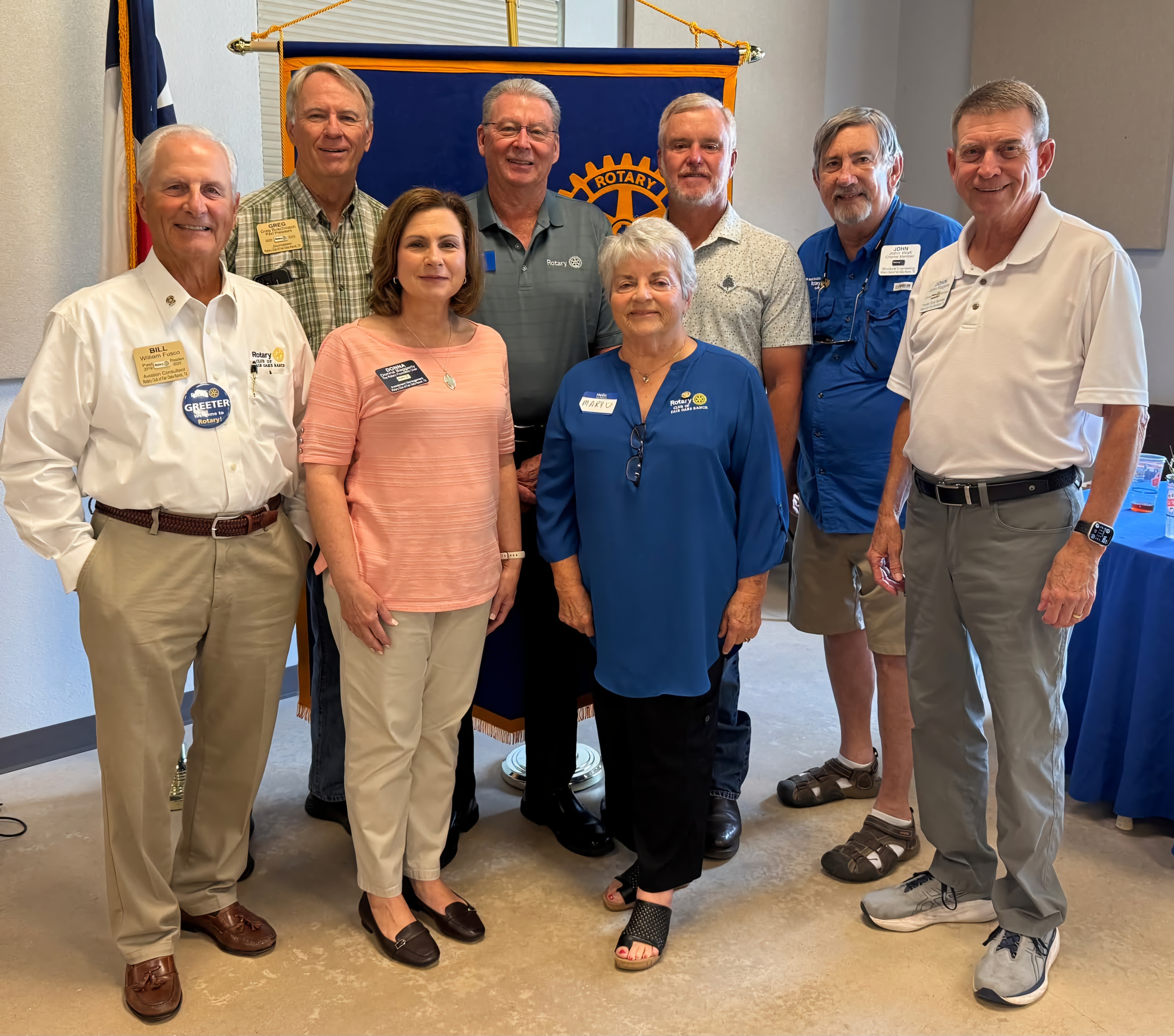 The 2025-2026 Rotary Club of Fair Oaks Ranch Foundation Board Members.