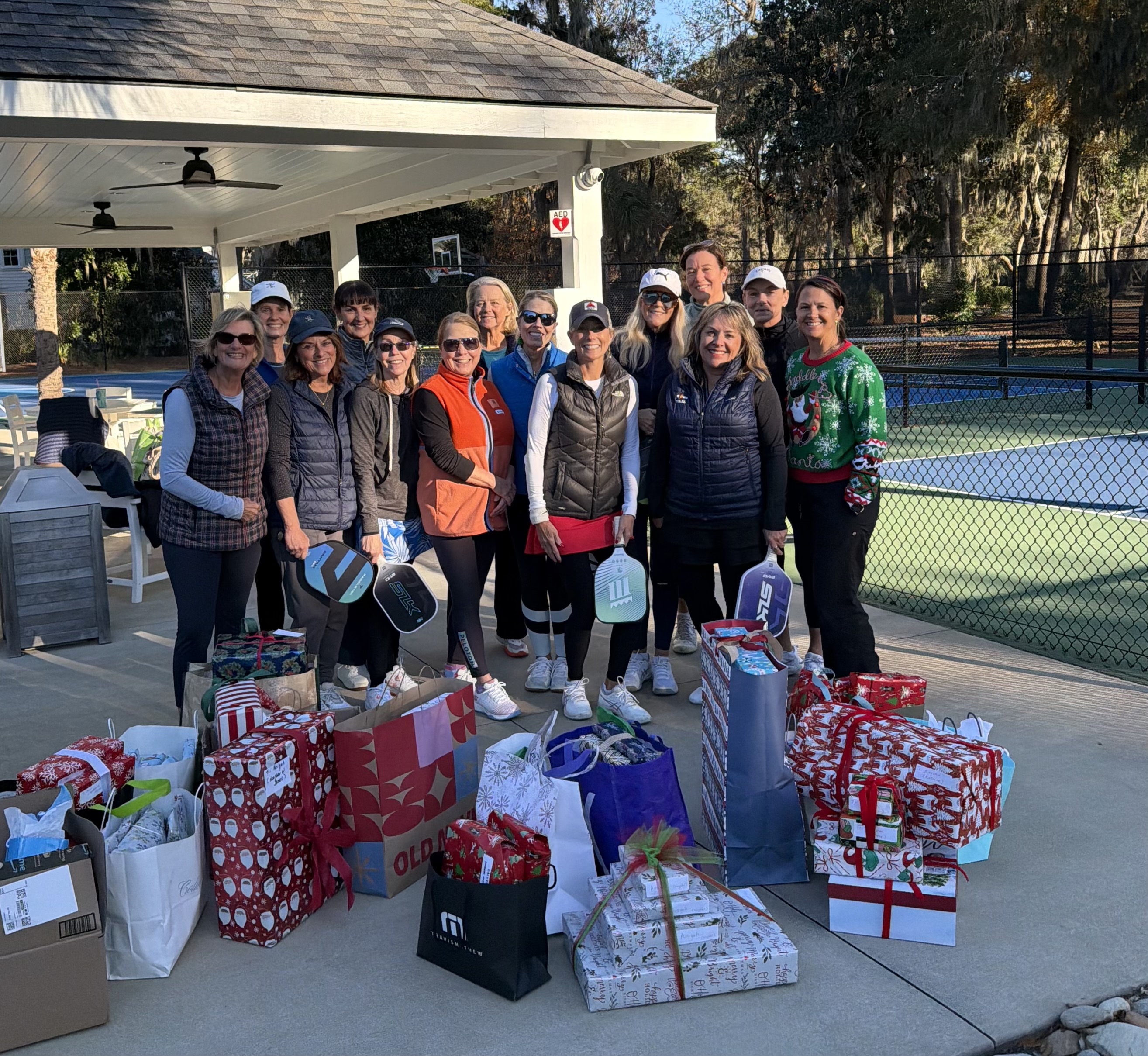 Paddles in hand, Patti Tarnowicz’s pickleball group teamed up to provide holiday gifts to families residing at  Freedom House this past December.  It was an easy way to serve up a little holiday cheer!