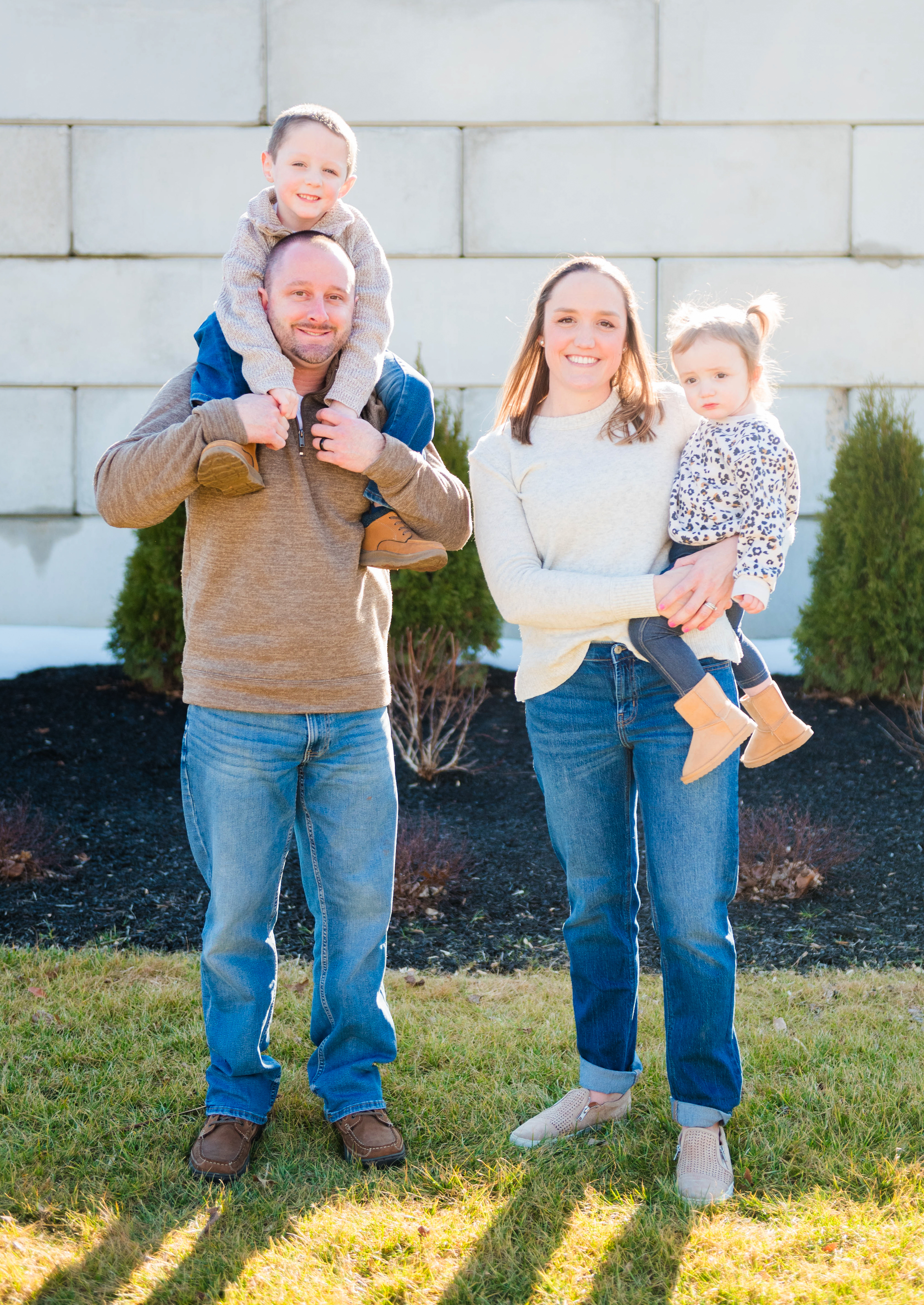 Eric, Jessica, Jaxon (4) and Sadie (2)