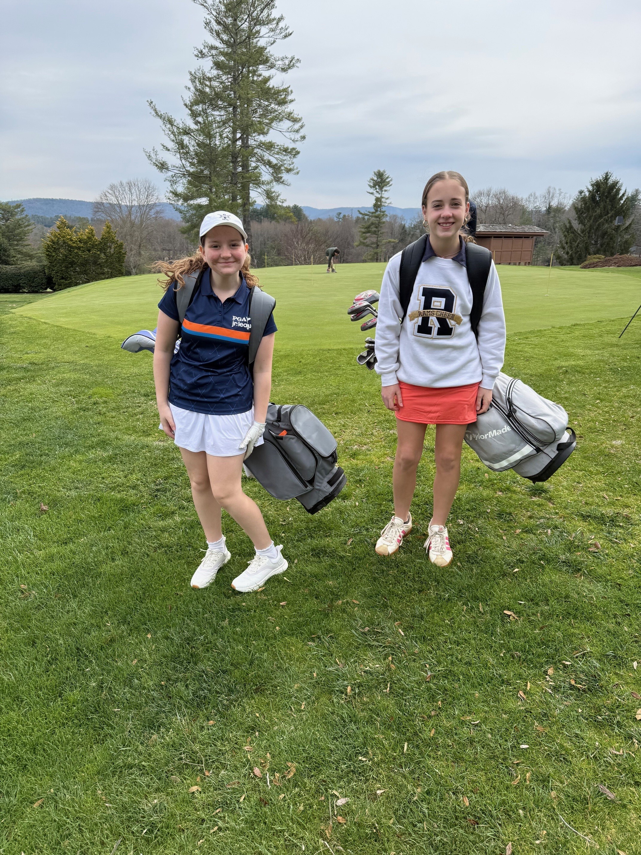 Biltmore Park friends Anna Stamatiades and Riley Bilbray.