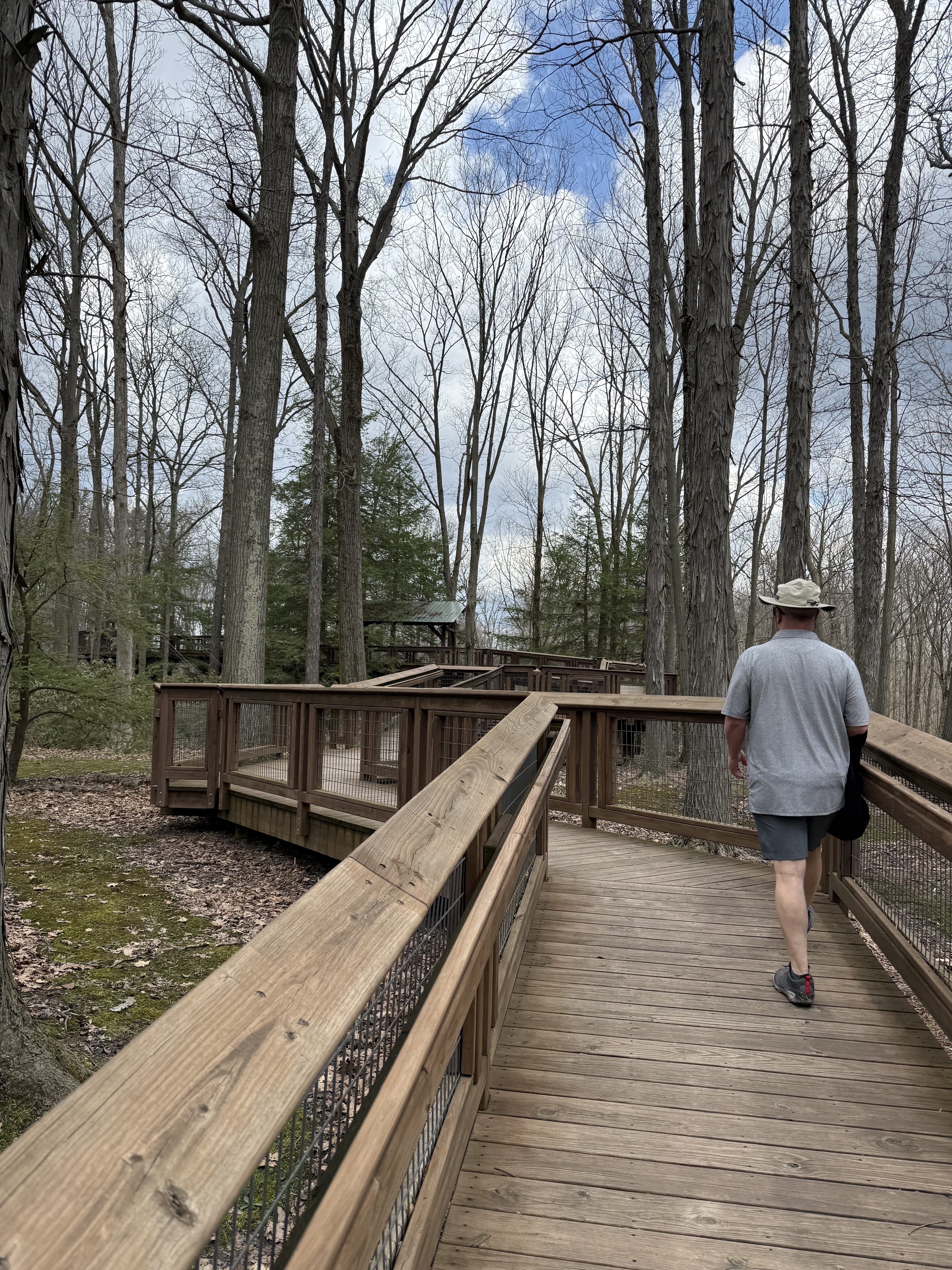 Rich approaching the Murch Canopy Walk Entrance