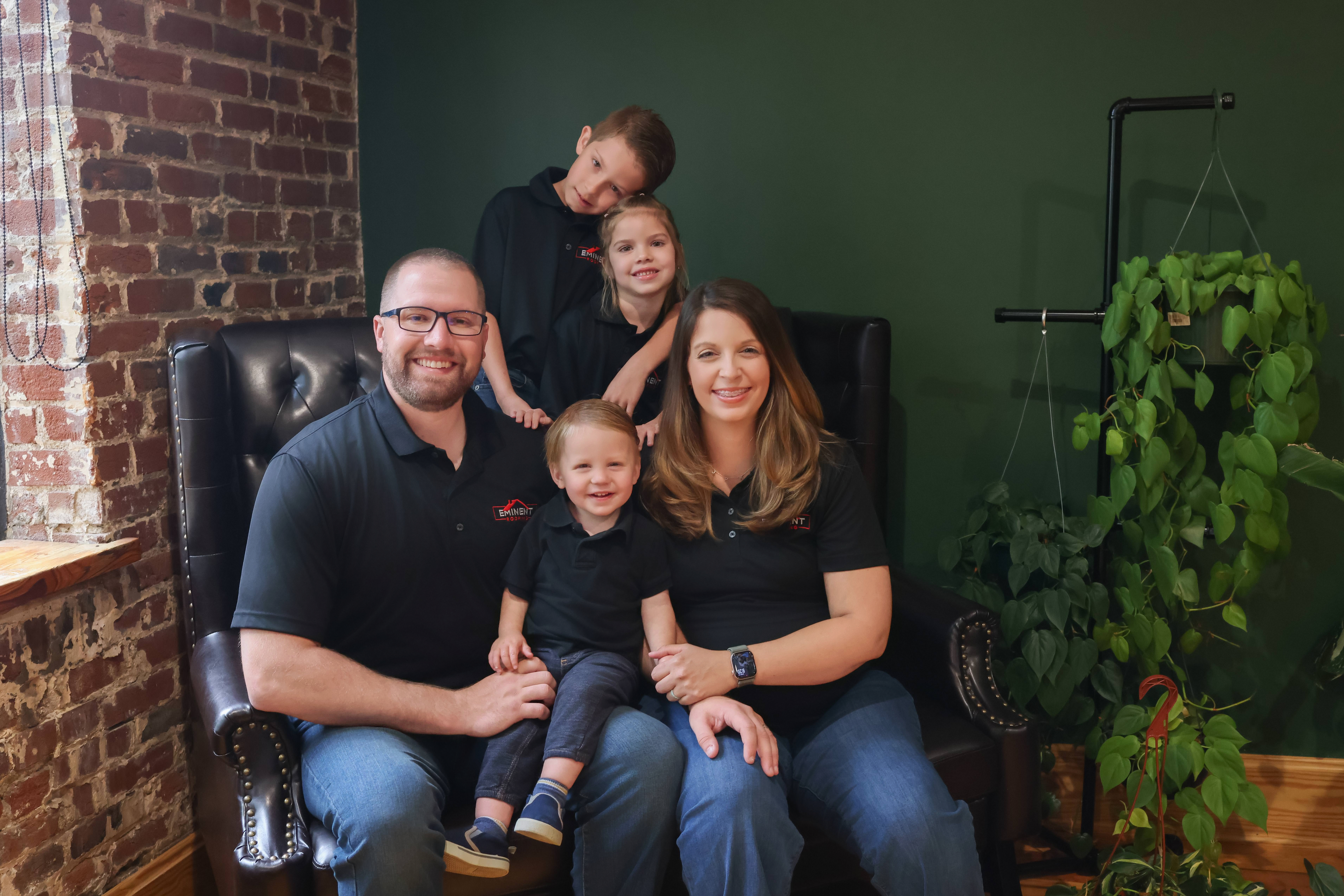 Kolbie Schilson with his wife, Mariah, and their children: Jackson, their oldest son; Paisley, their daughter; and Krew, their younger son. Newborn daughter Scarlett is not pictured.