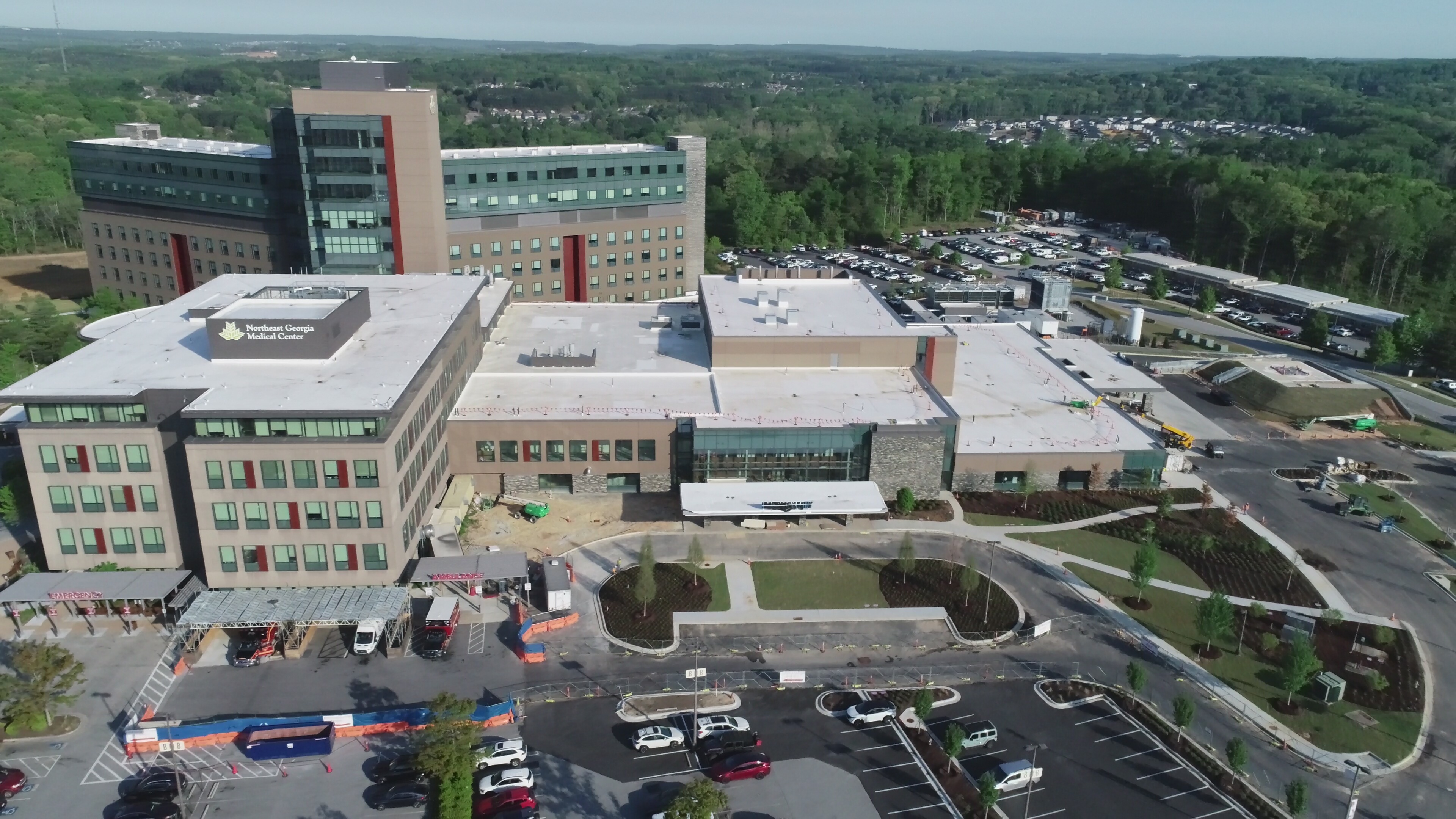 Aerial view of the Emergency Department Expansion