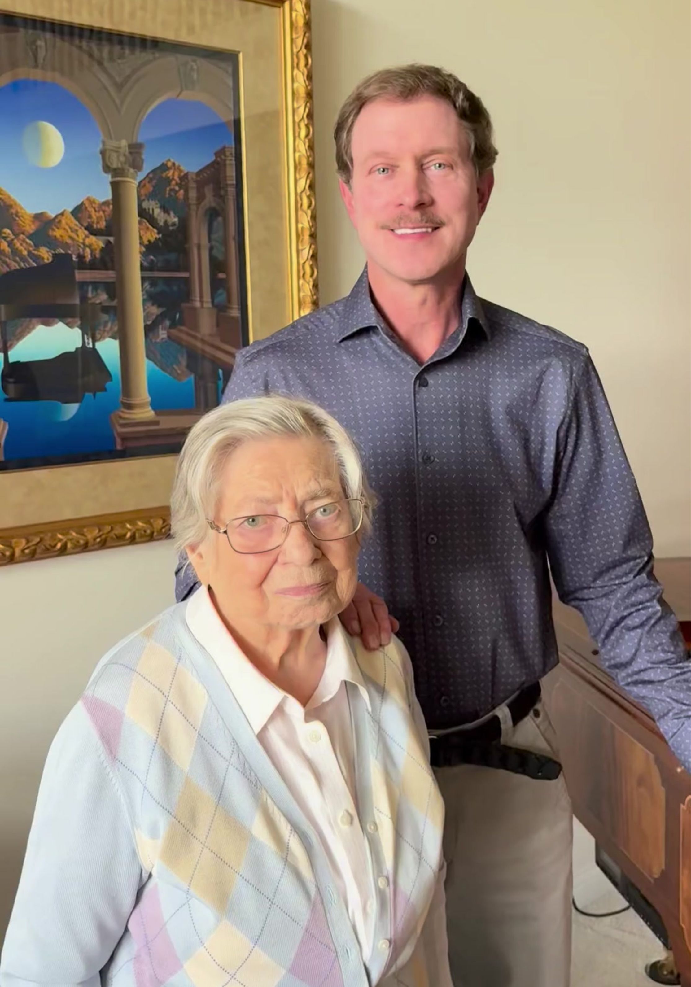 Mary with her son Rob Richter