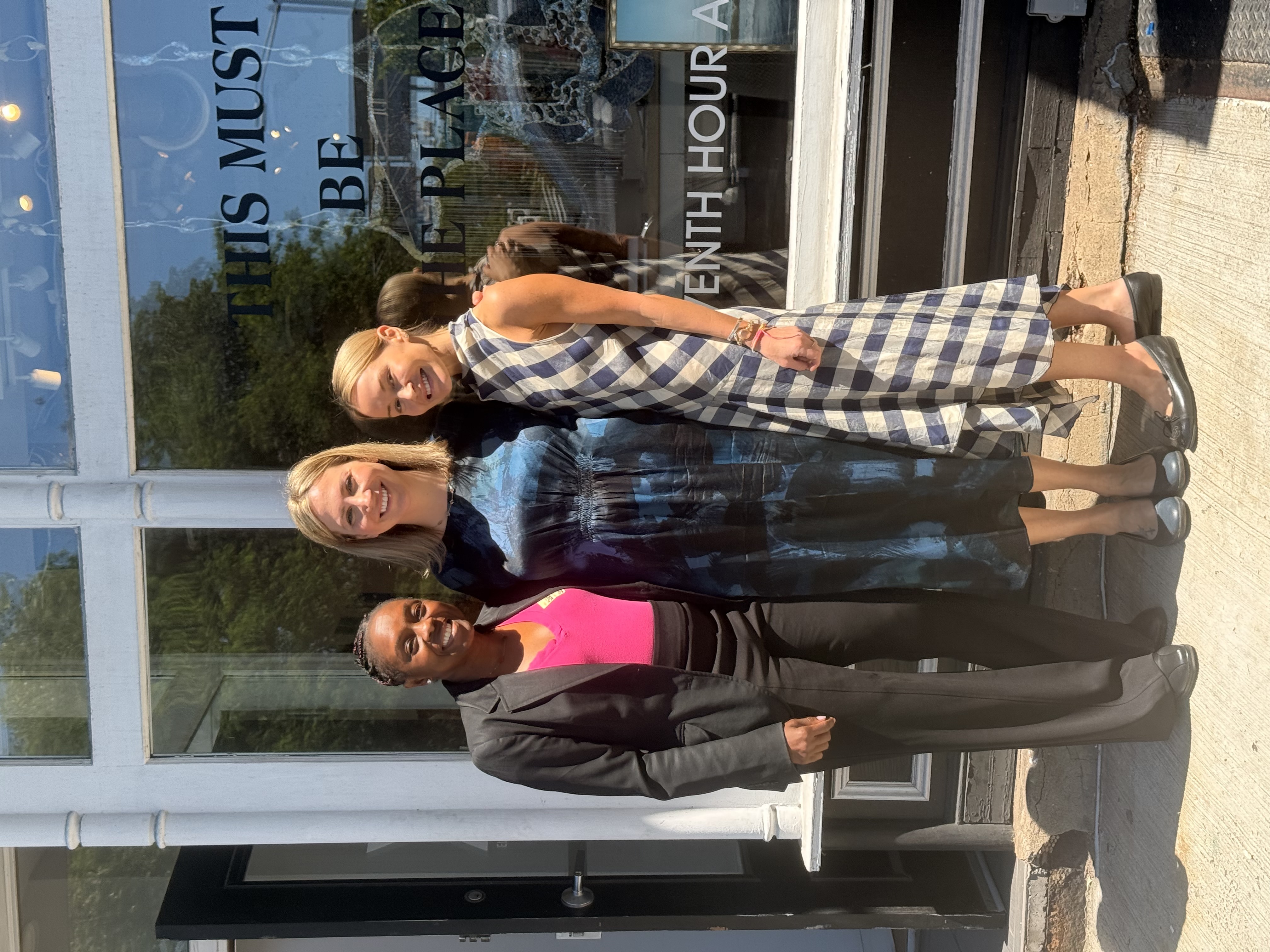 From left to right: Sharon Carter, Kelly Carroll and Lindsey Acree outside of Eleventh Hour Art