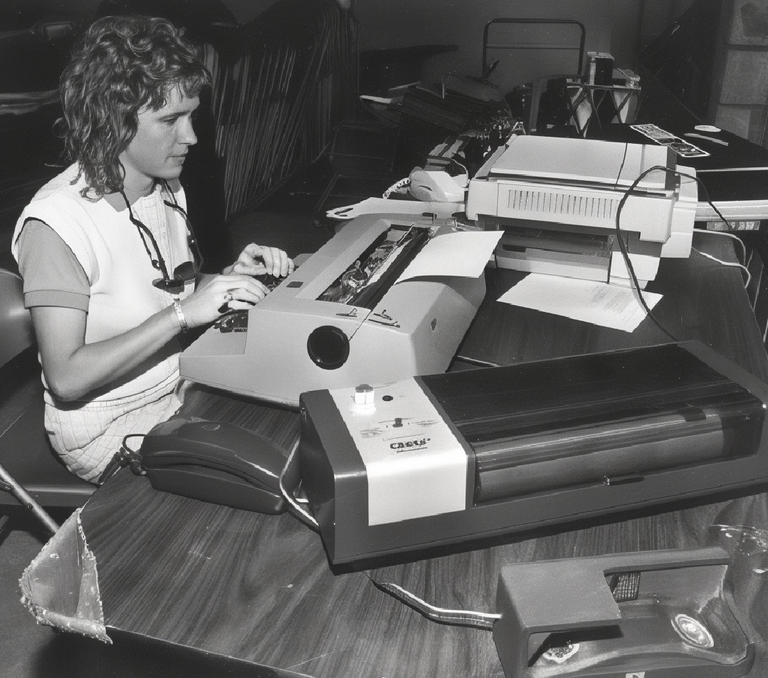 Reporting the stories at the Coors Classic in 1982