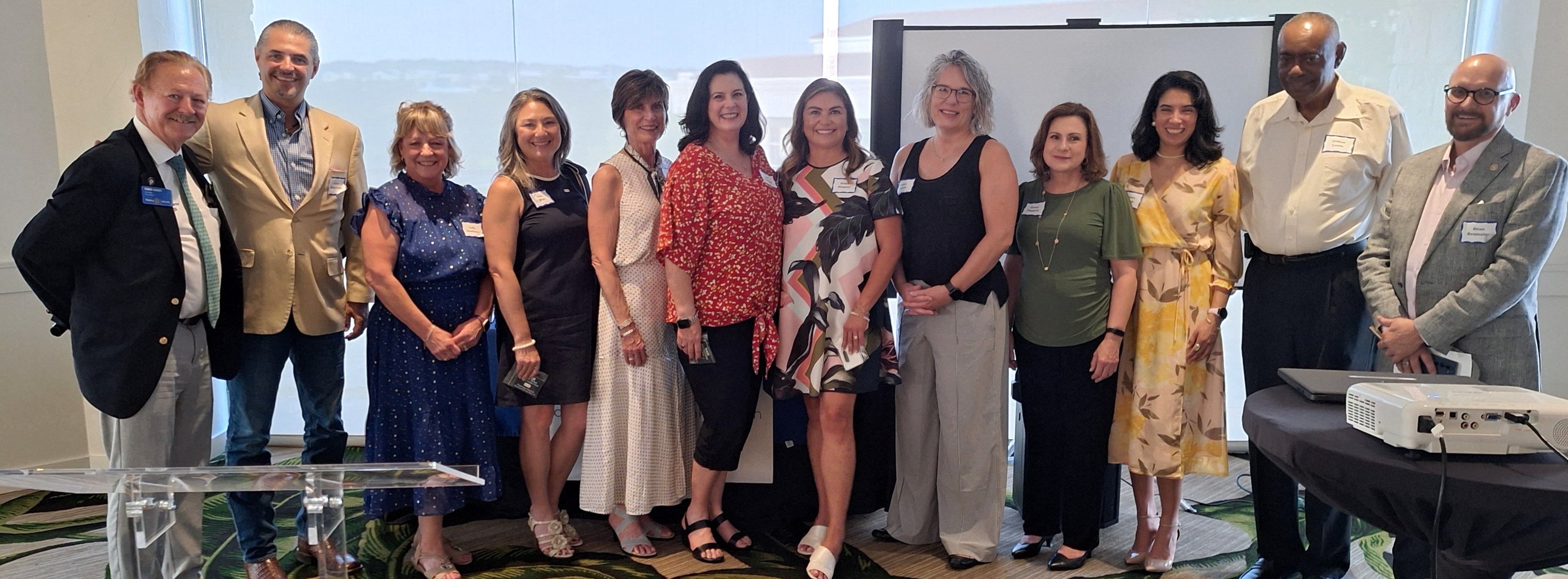 Members of the new FOR Rotary Team are joined by District Governor Craig Hardy (far left) and incoming Club President Sean Seamster (far right) at their installation on June 18th.