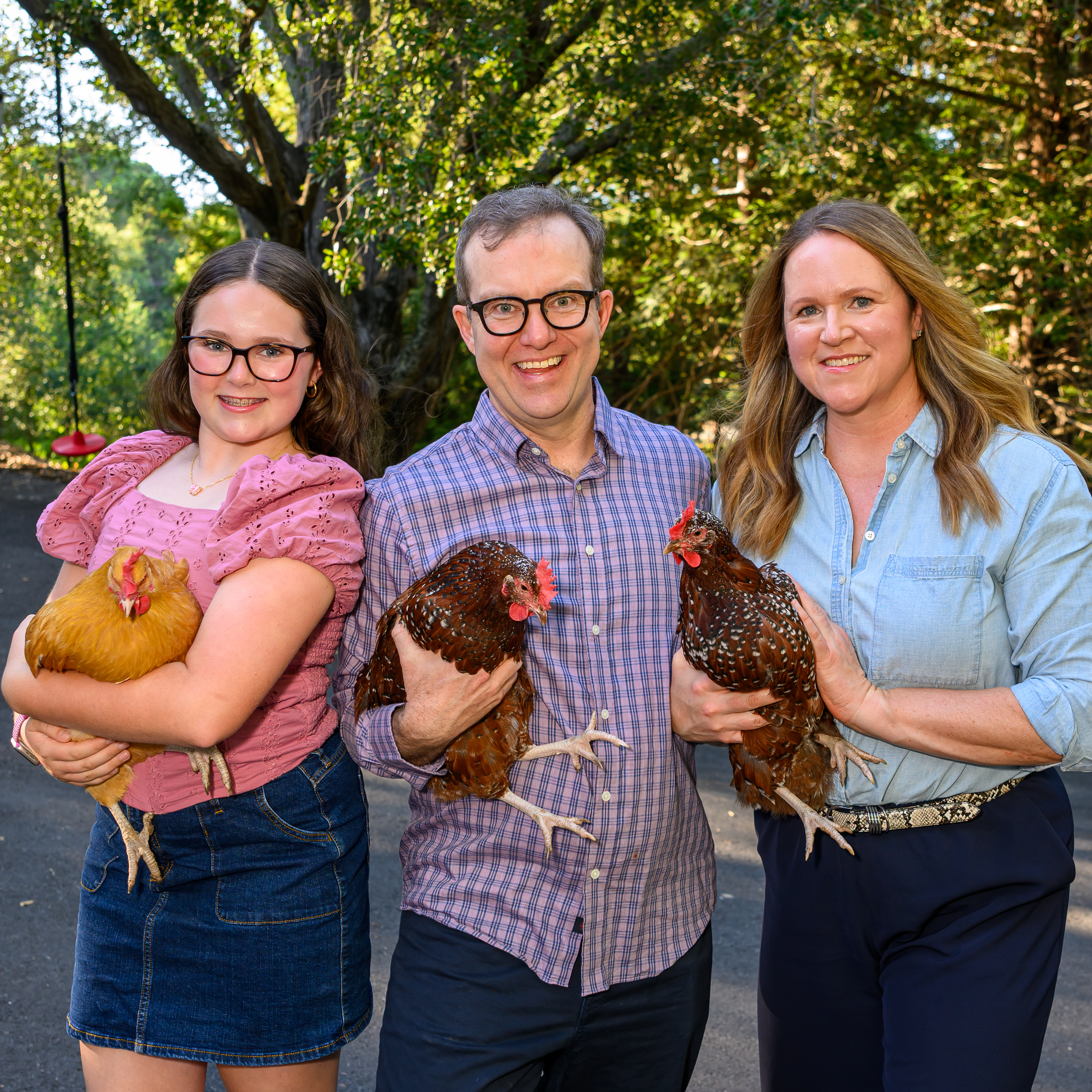 Backyard chickens are part of life for the Eyets in Reliez Valley. Photo by Craig Isaacs, BlueGoo Photography