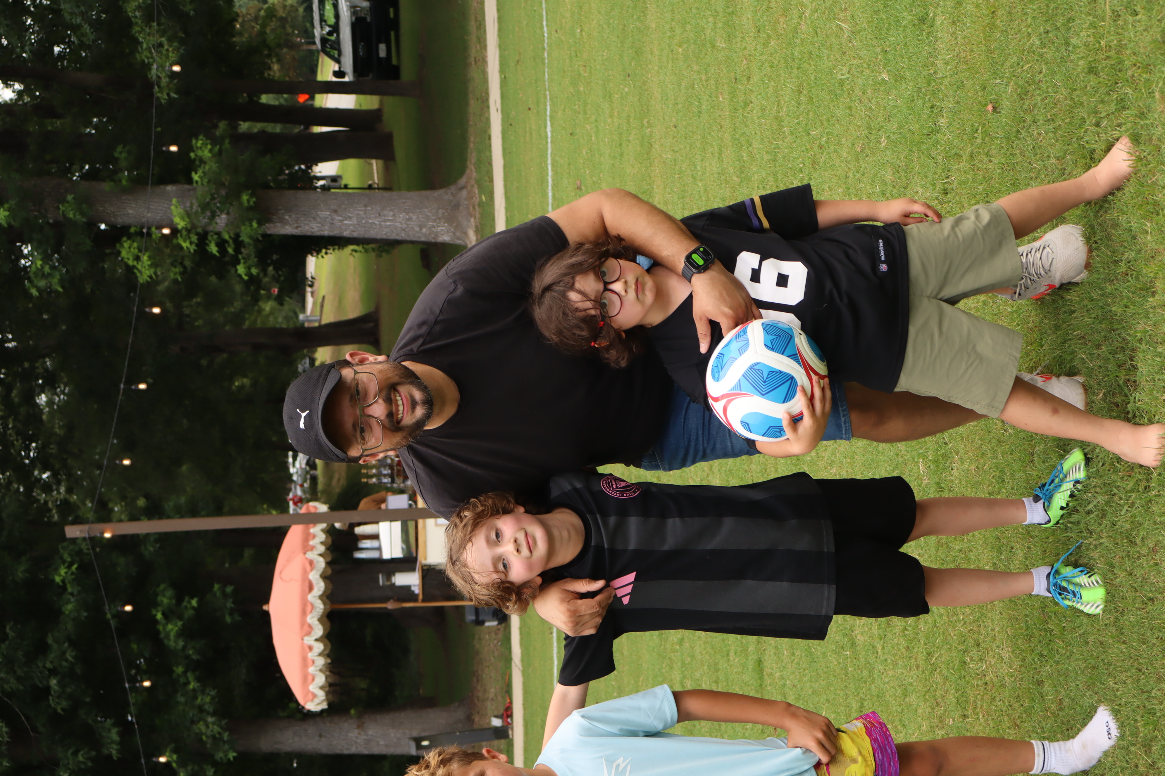 The Cortes family practicing their moves.