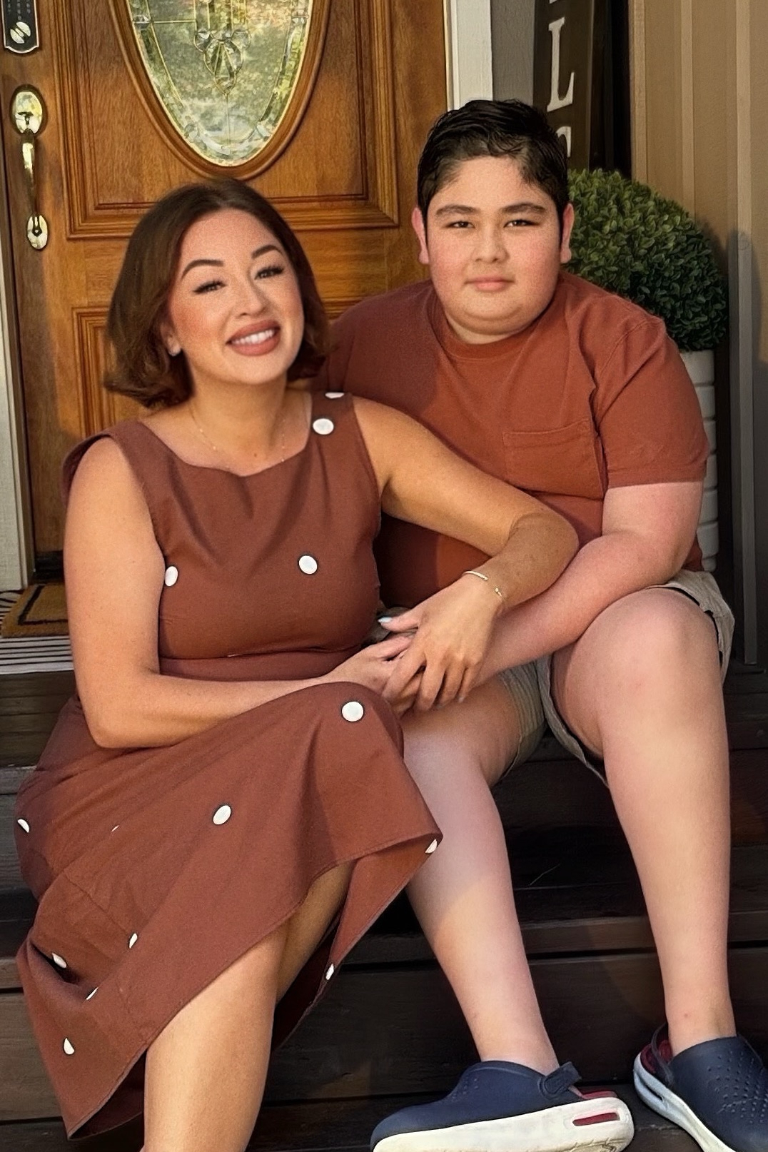 Lizette with her son, Liam