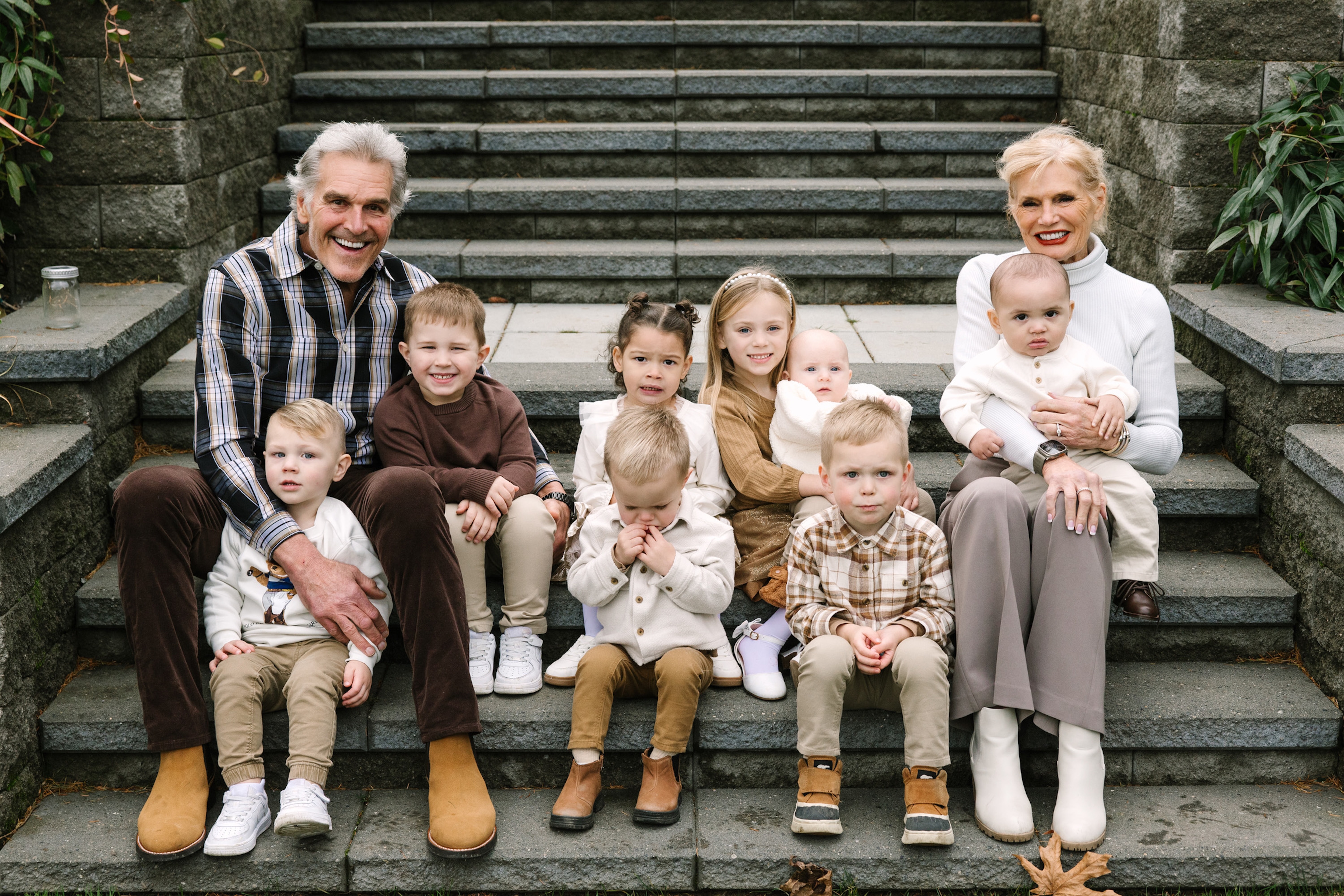 Joseph and Randi with all eight of their darling grandchildren!