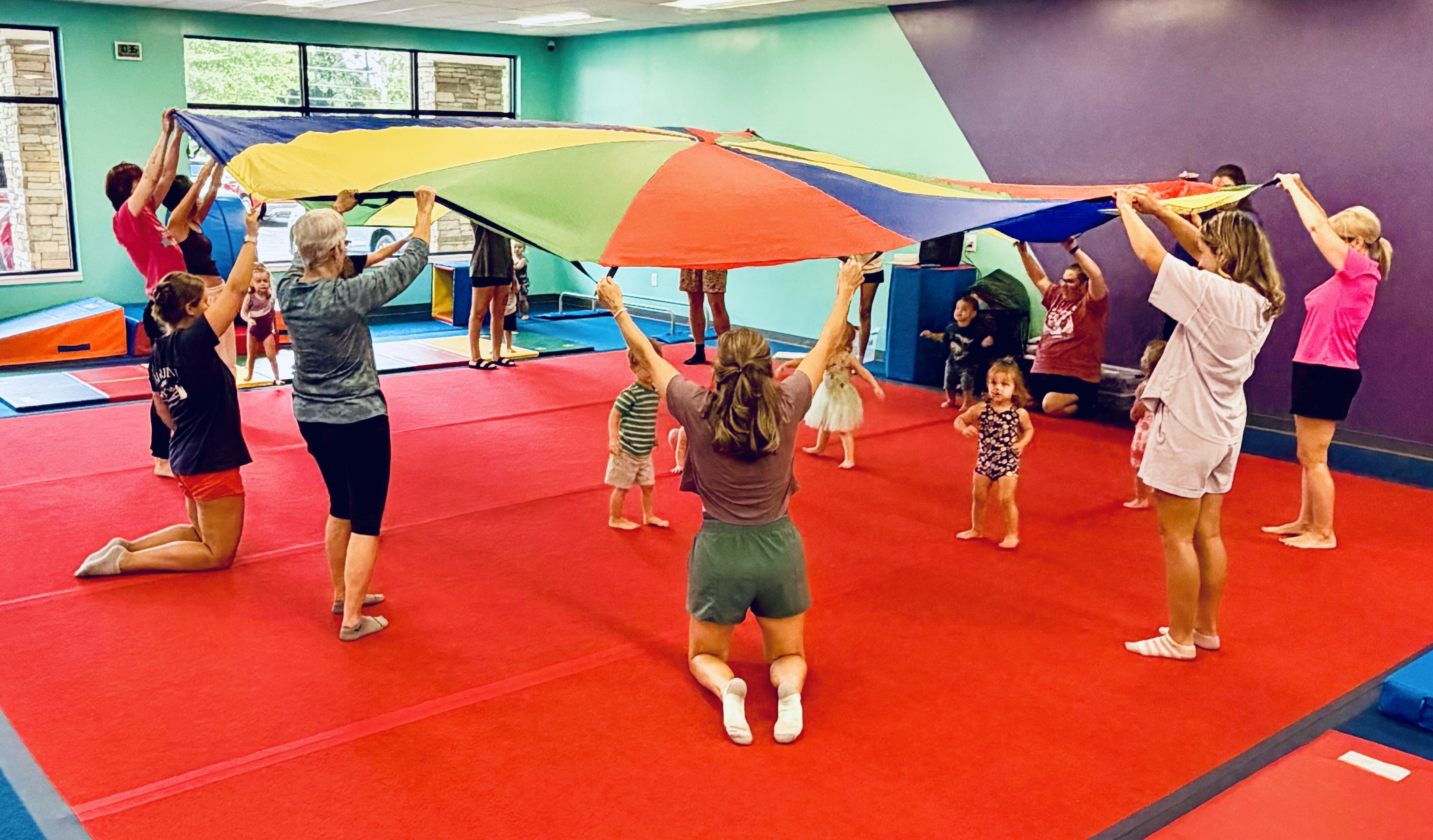 Parent / child parachute fun