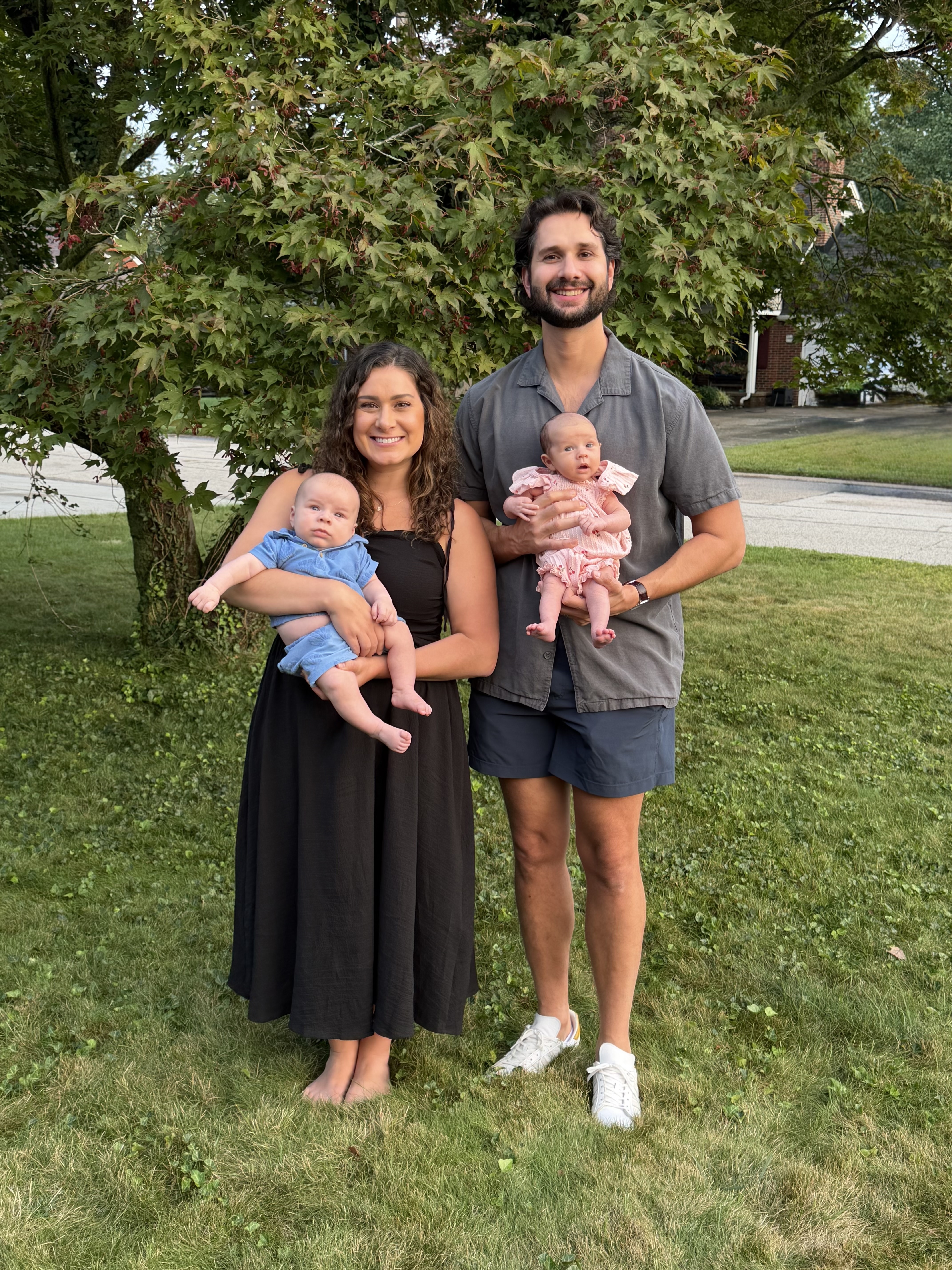 Lauren & Grant with babies Dean and Viviana