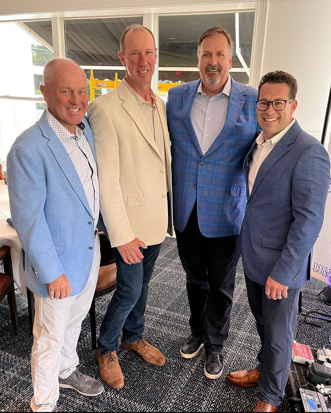 Kerry Lavelle (IGC president), Carl Busse (chairman of the construction committee at IGC), Richard Sykes (IGC treasurer), and William Skelnik (IGC general manager)